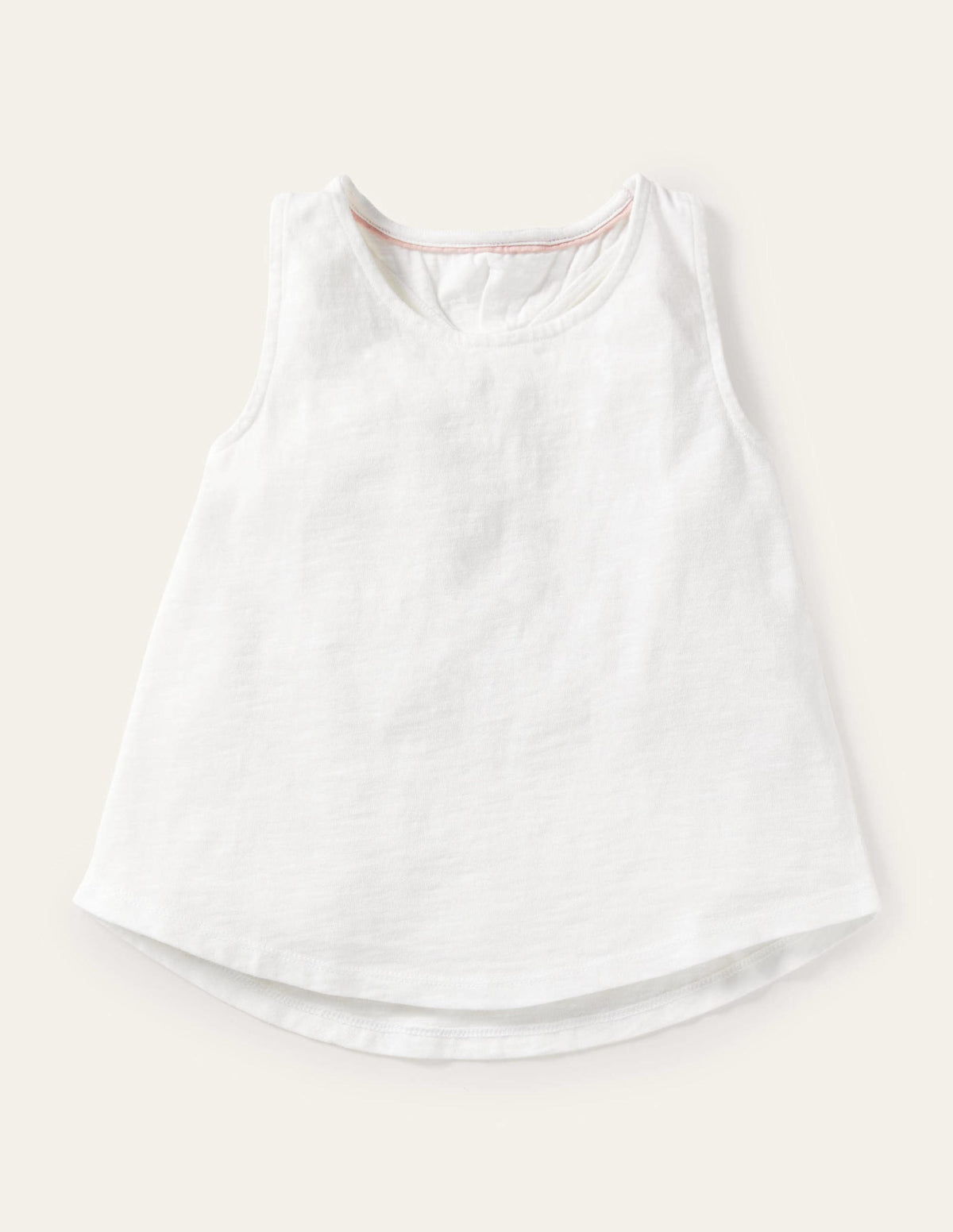 Knot Back Tank Top-White - Image 1