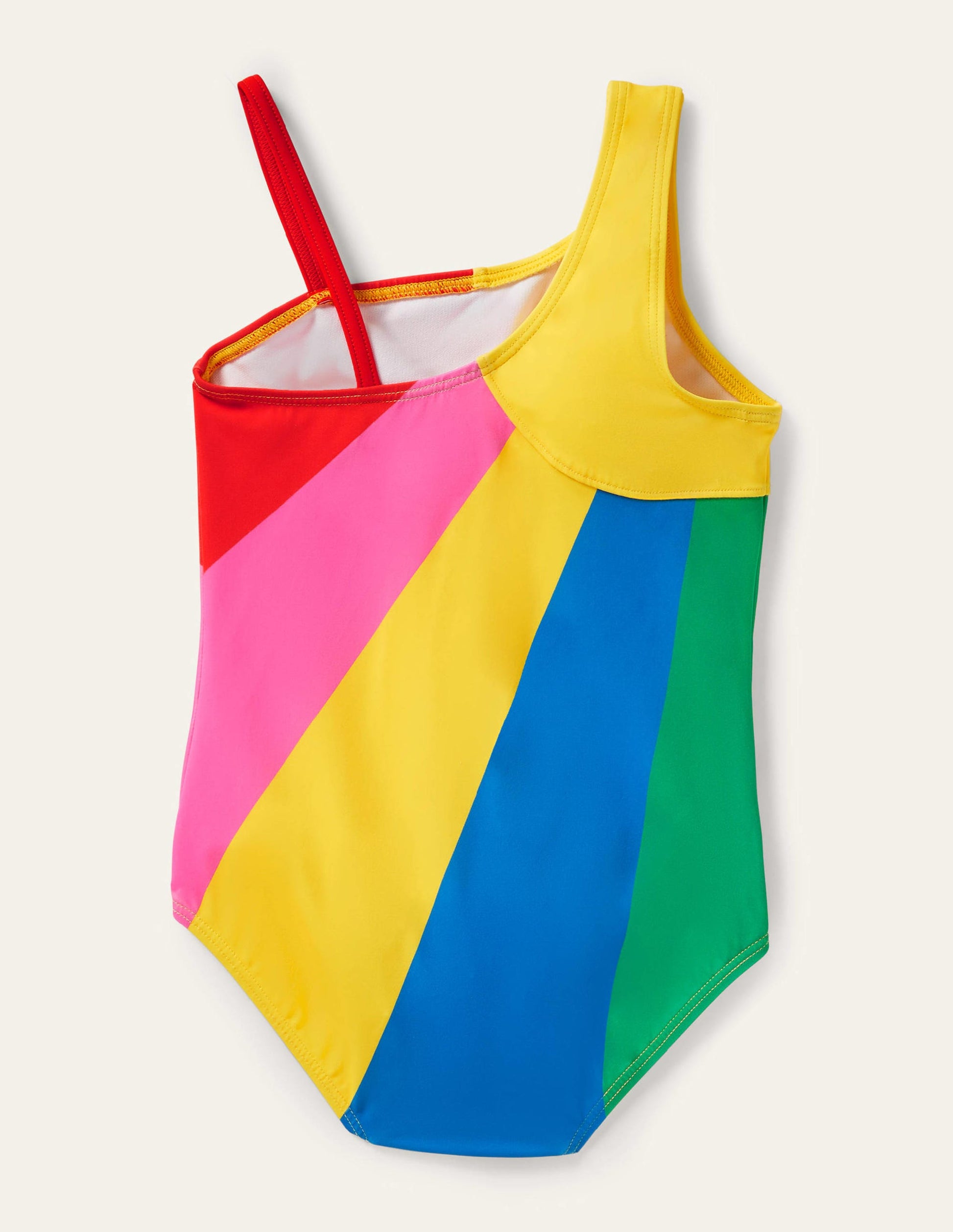One Shoulder Swimsuit-Multi Sunray-2