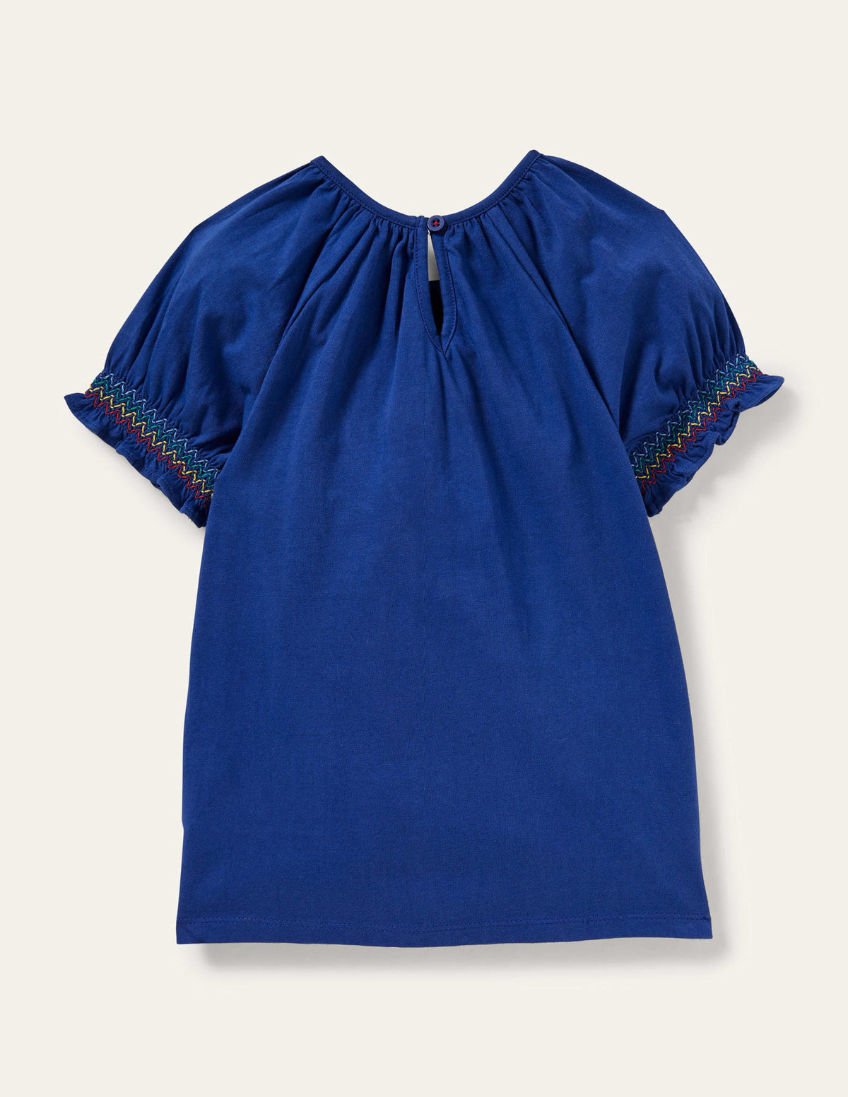 Smocked Raglan T-shirt-Blue Wave - Image 2
