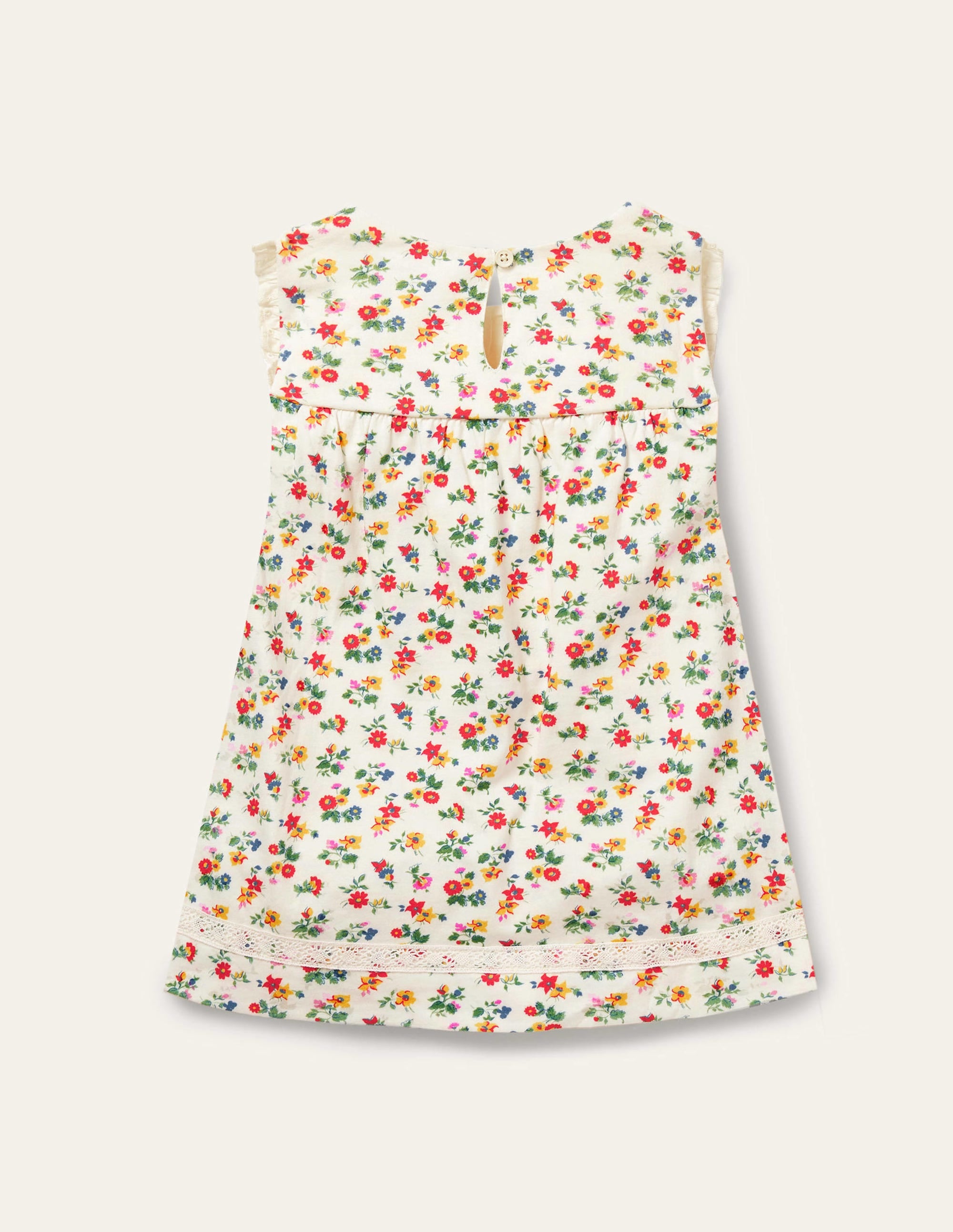Broderie Yoke Top-Multi Patchwork Floral - Image 2