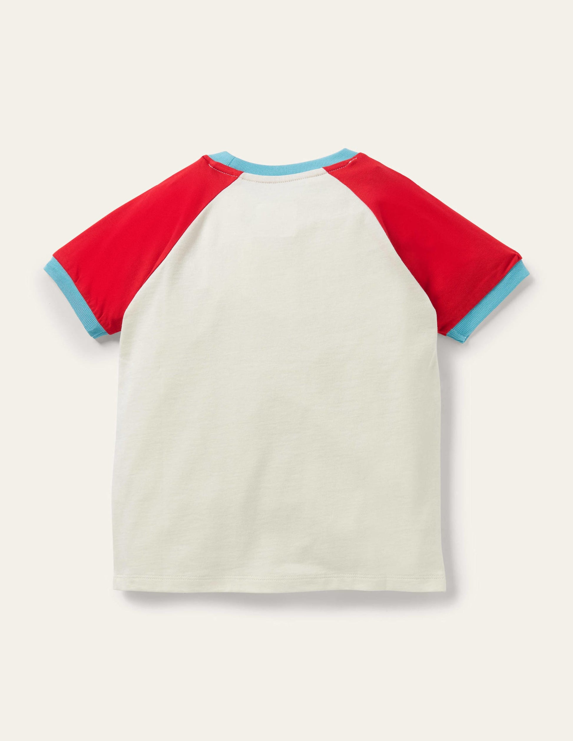 Printed Graphic Raglan T-shirt-Fire Red Campervan-2
