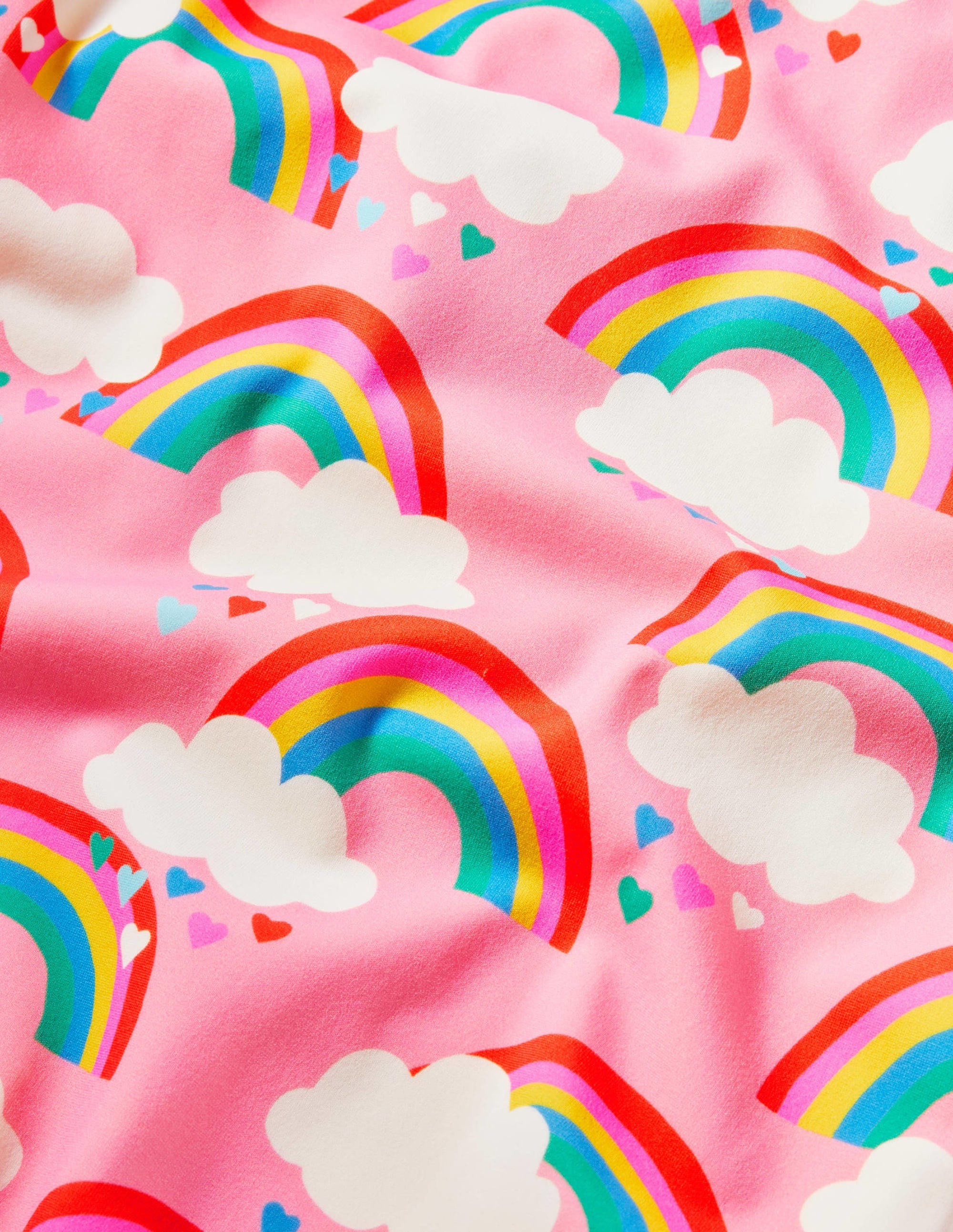 Cross-back Printed Swimsuit-Pink Lemonade Rainbows - Image 3