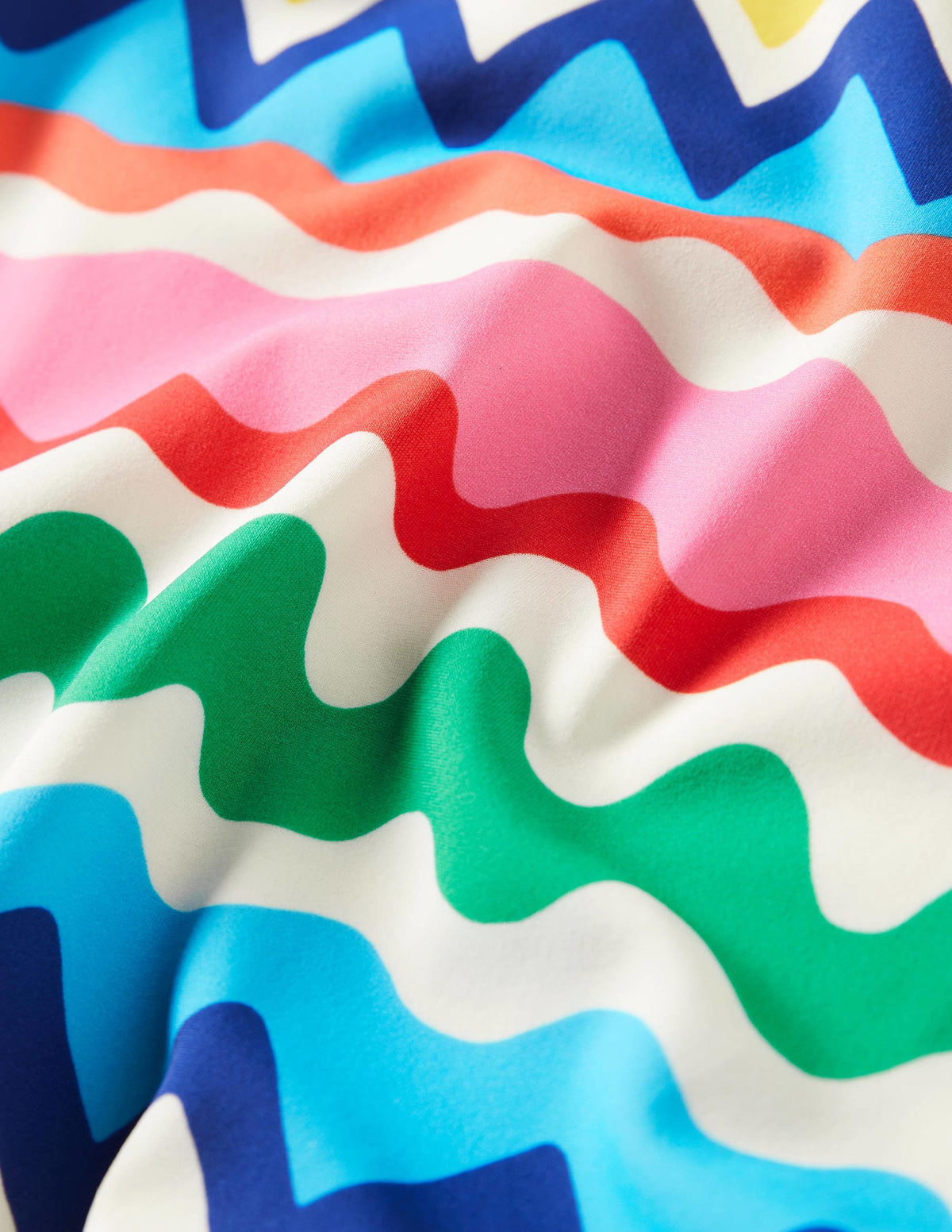 Cross-back Printed Swimsuit-Multi Ric Rac Stripe - Image 3