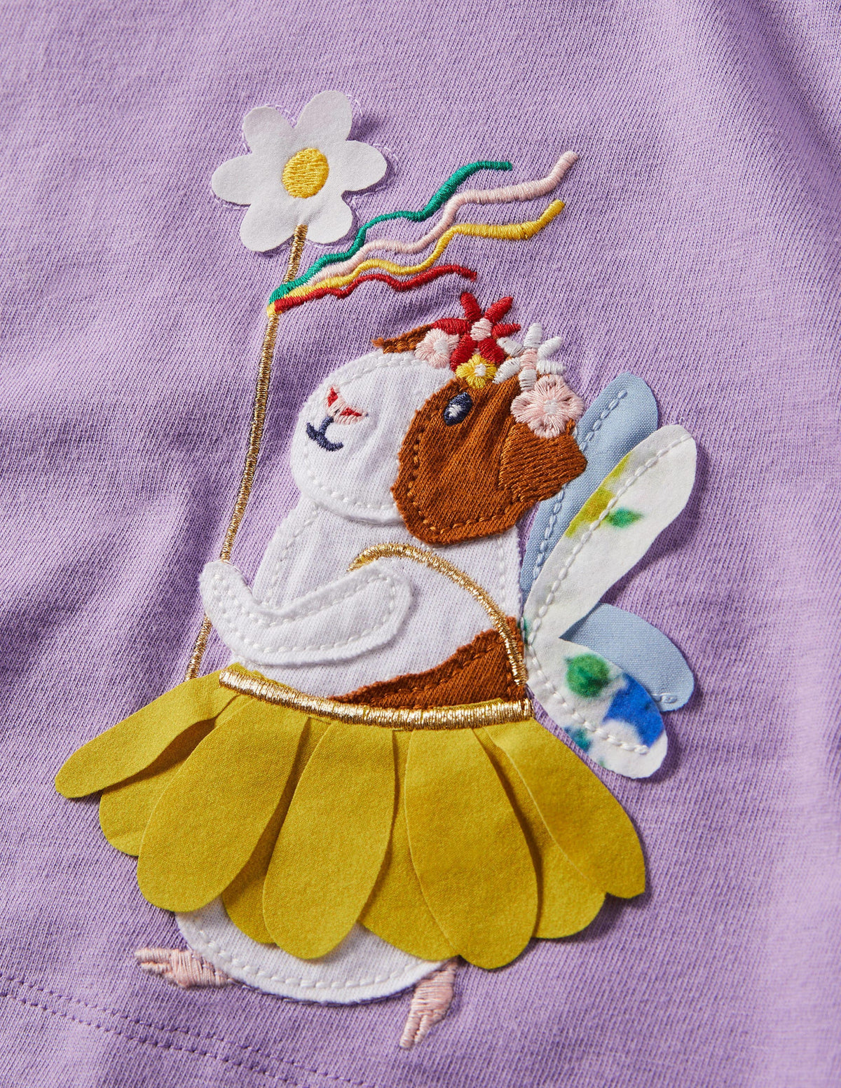 Lilac Frill Sleeve Appliqué Dress-Aster Purple Tutu Animals-3