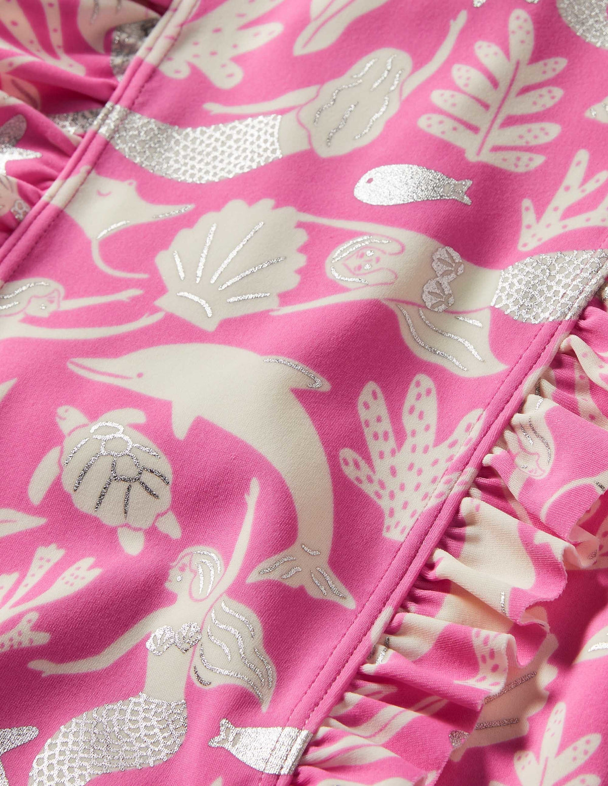Long-sleeve Frilly Swimsuit-Strawberry Ice Mermaid - Image 3