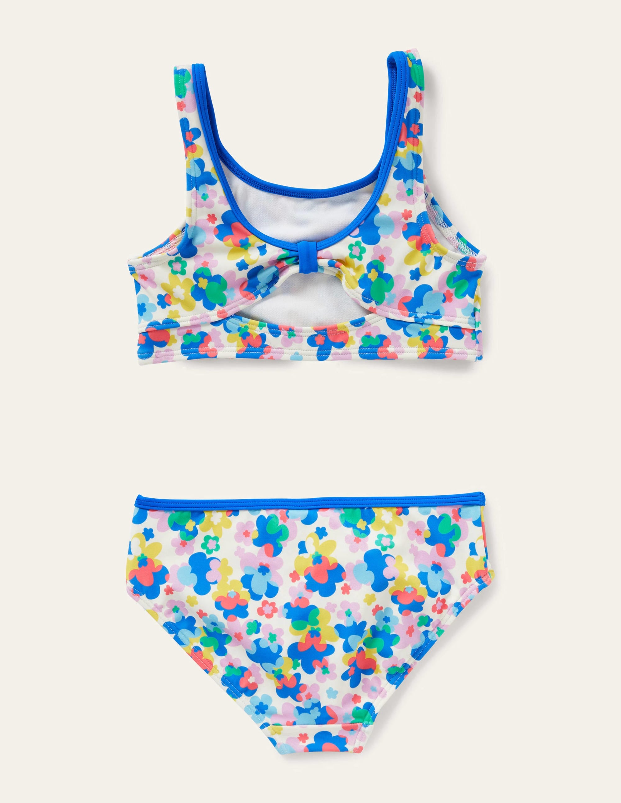 Floral Print Twist Back Bikini Set-Multi Happy Ditsy Floral - Image 2