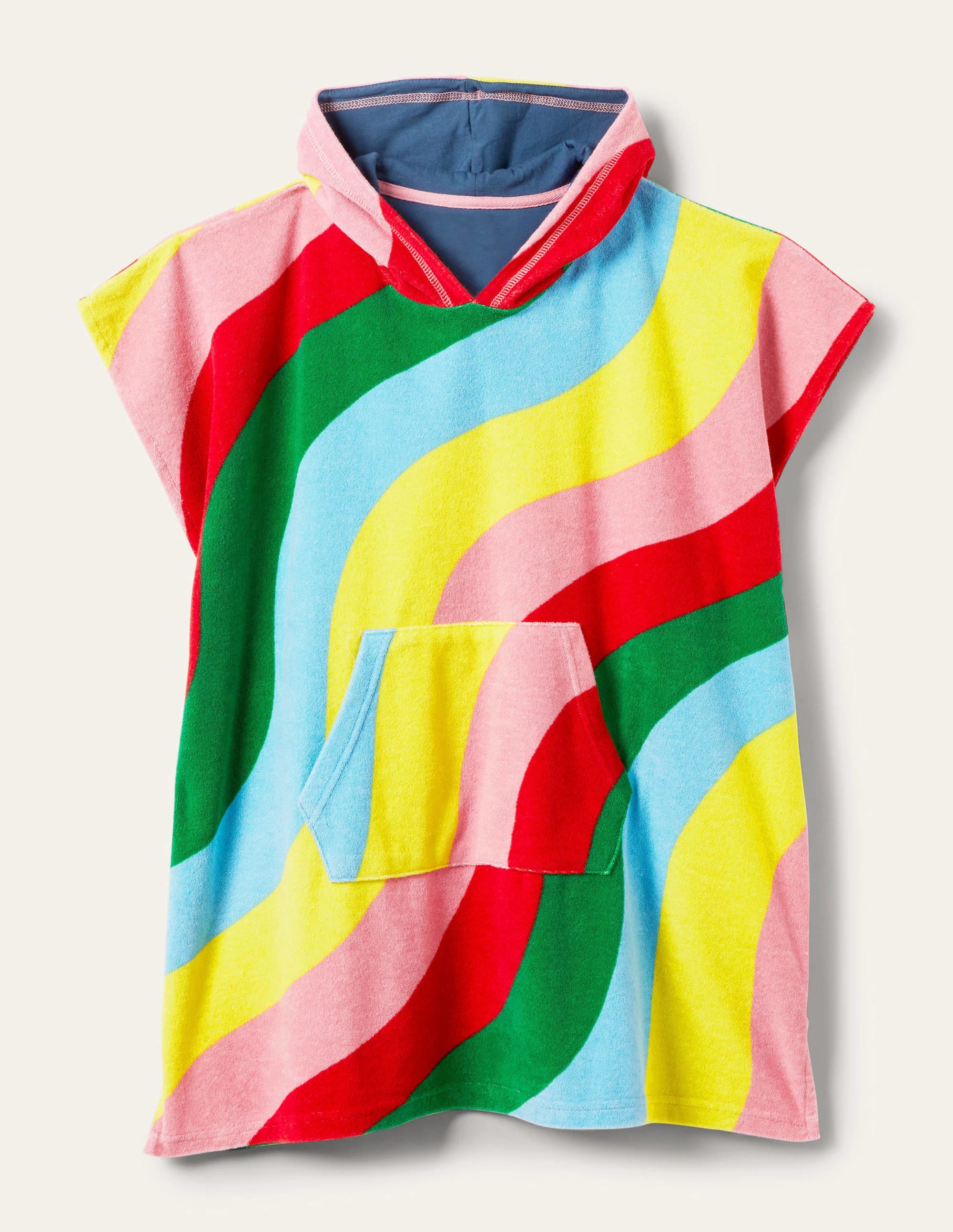 Towelling Poncho-Multi Wave - Image 1