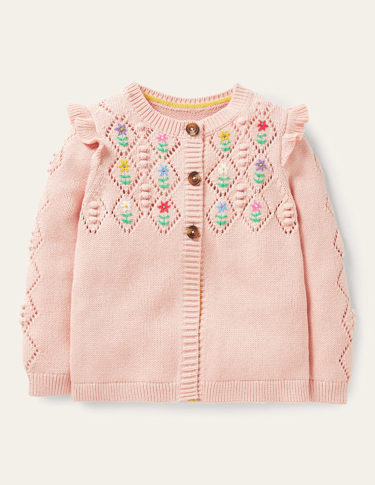 Embroidered Cardigan-Provence Dusty Pink-1