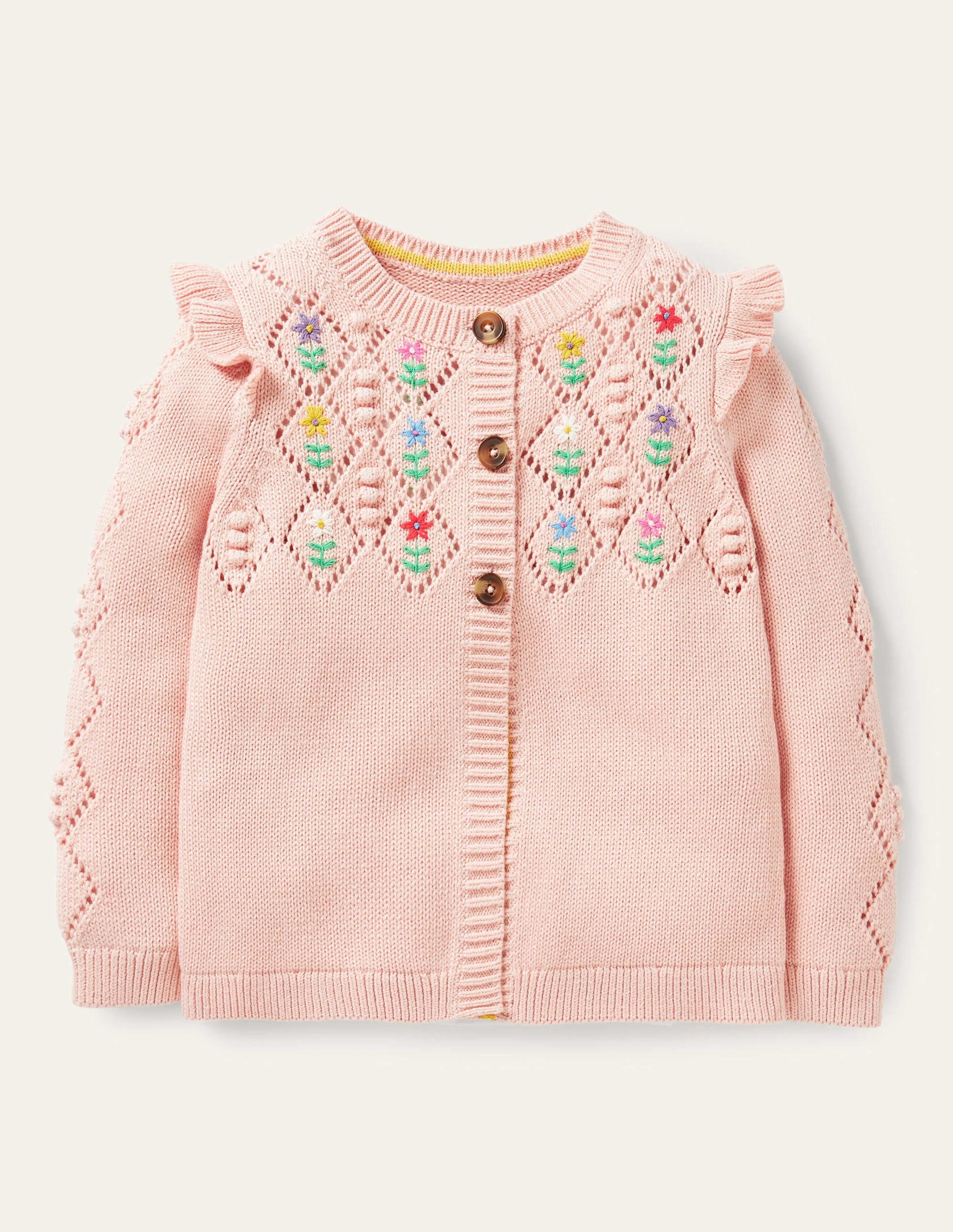 Embroidered Cardigan-Provence Dusty Pink - Image 1