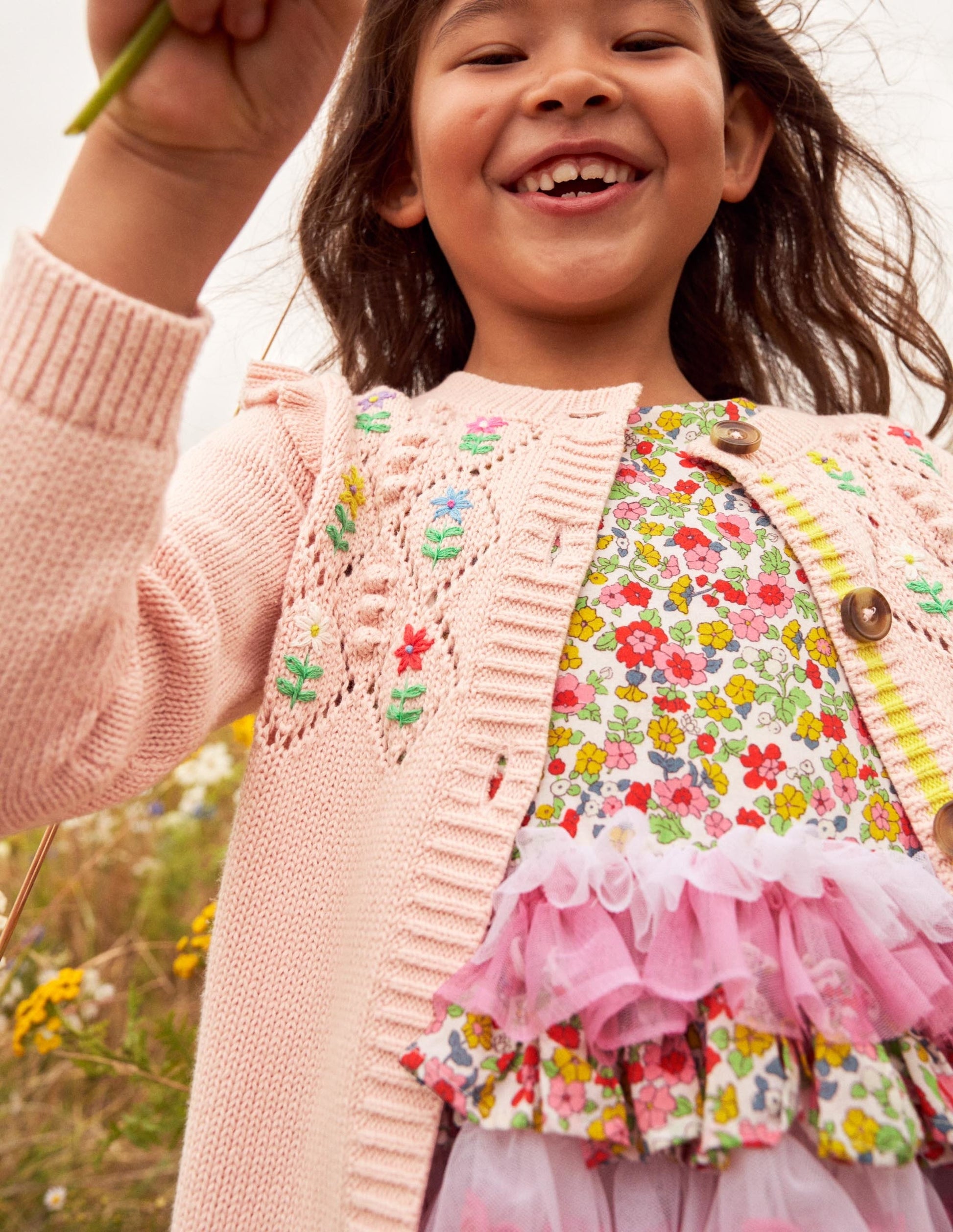 Embroidered Cardigan-Provence Dusty Pink-4