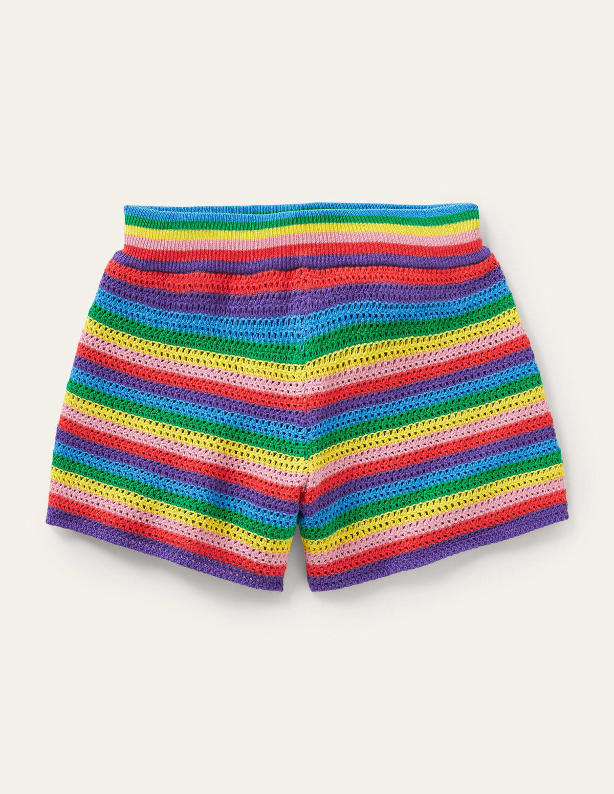 Rainbow Knitted Shorts-Multi Rainbow-1