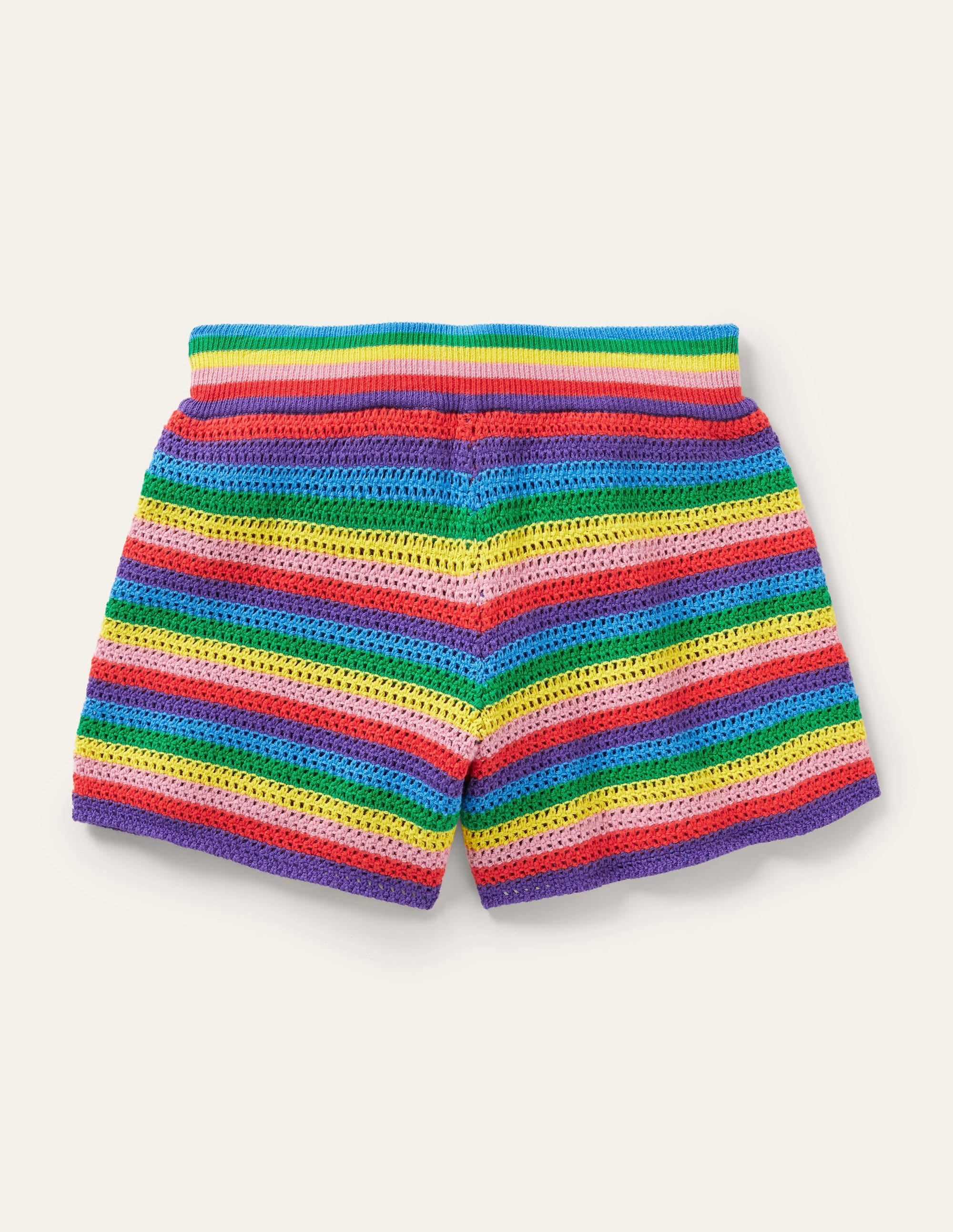 Rainbow Knitted Shorts-Multi Rainbow - Image 2