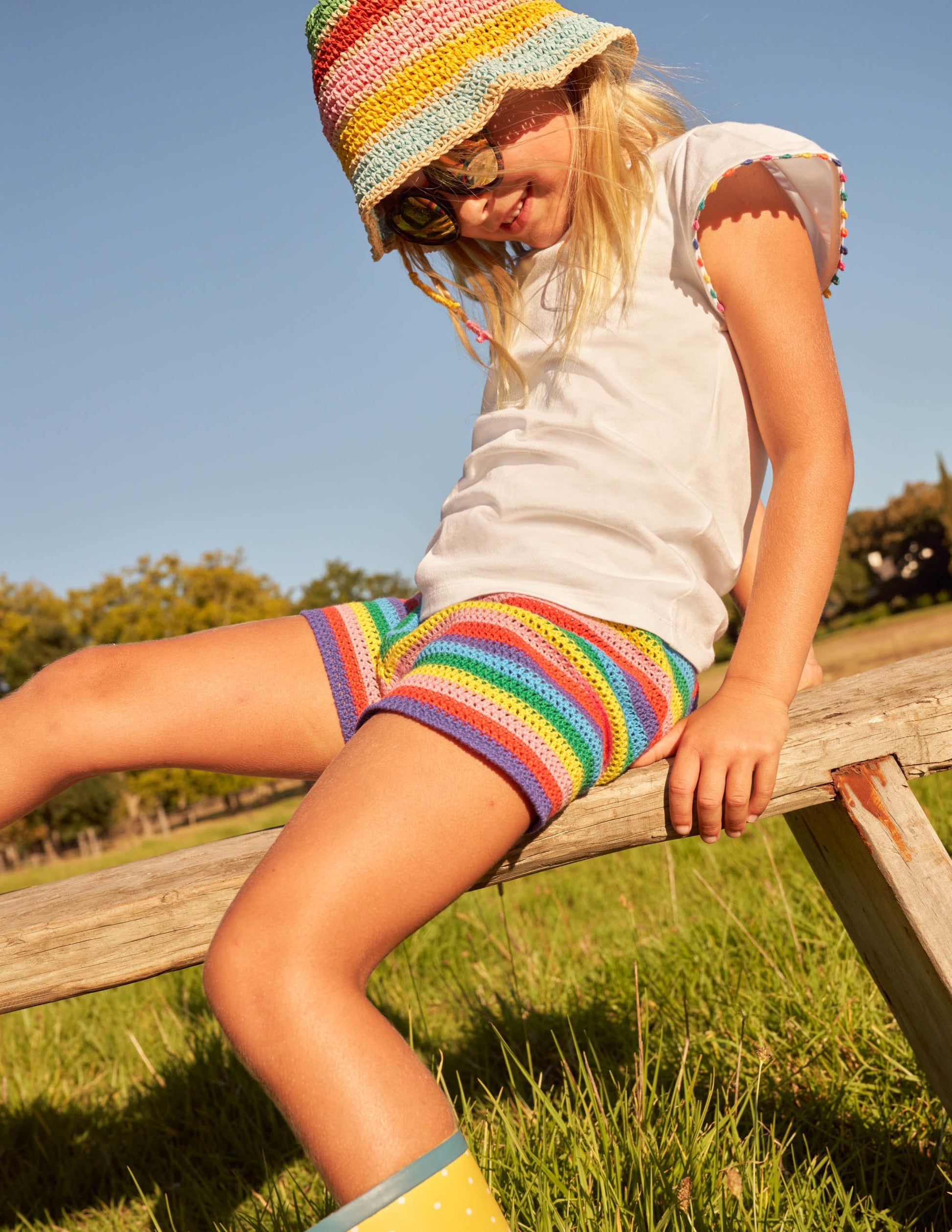 Rainbow Knitted Shorts-Multi Rainbow-4
