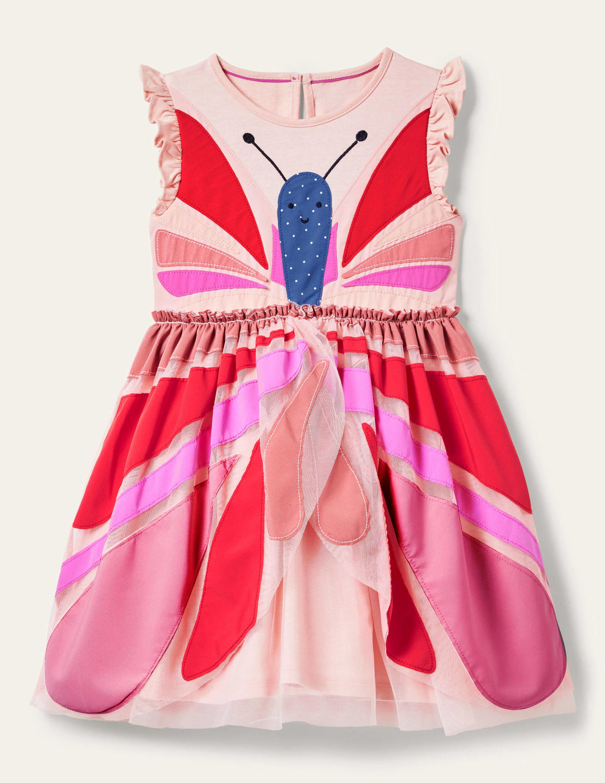 Butterfly Tulle Dress-Provence Dusty Pink Butterfly-1