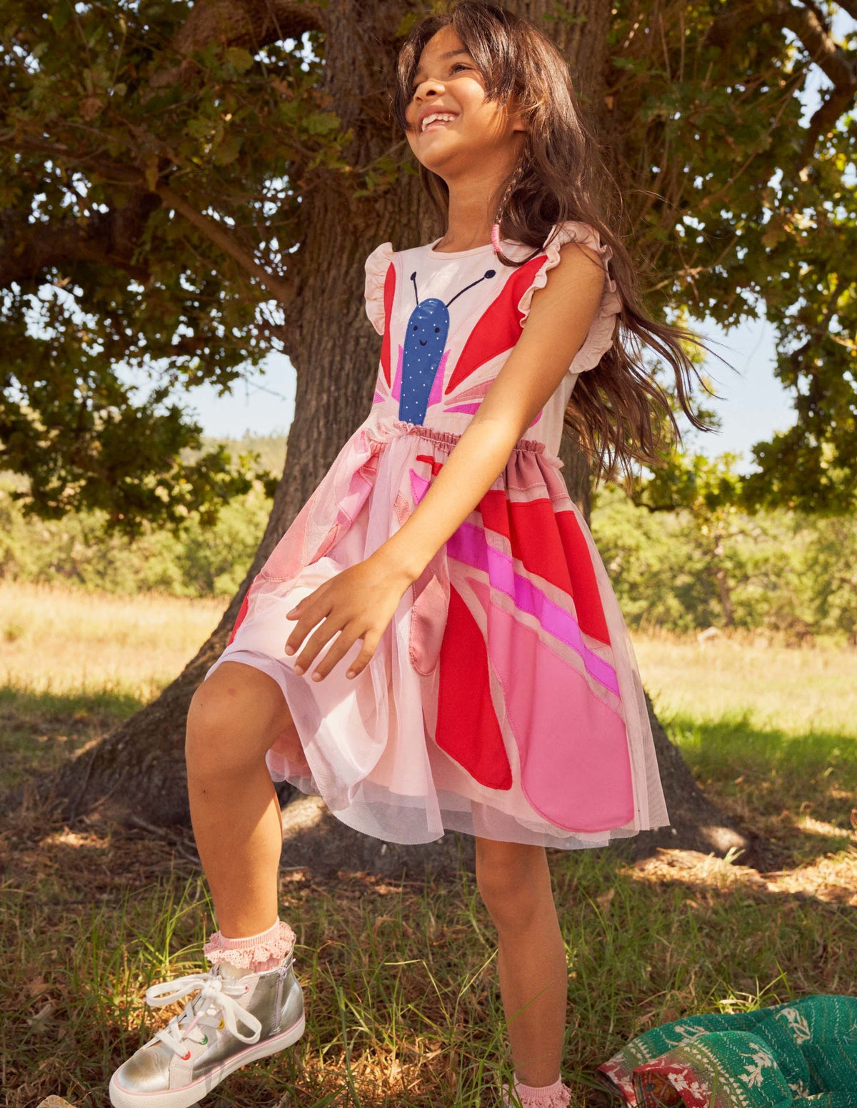 Butterfly Tulle Dress-Provence Dusty Pink Butterfly-4