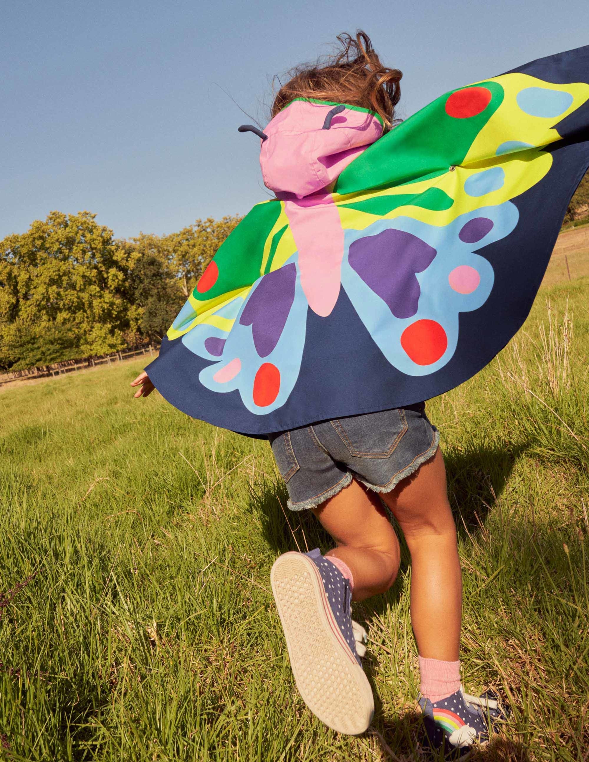 Butterfly Poncho-College Navy - Image 5