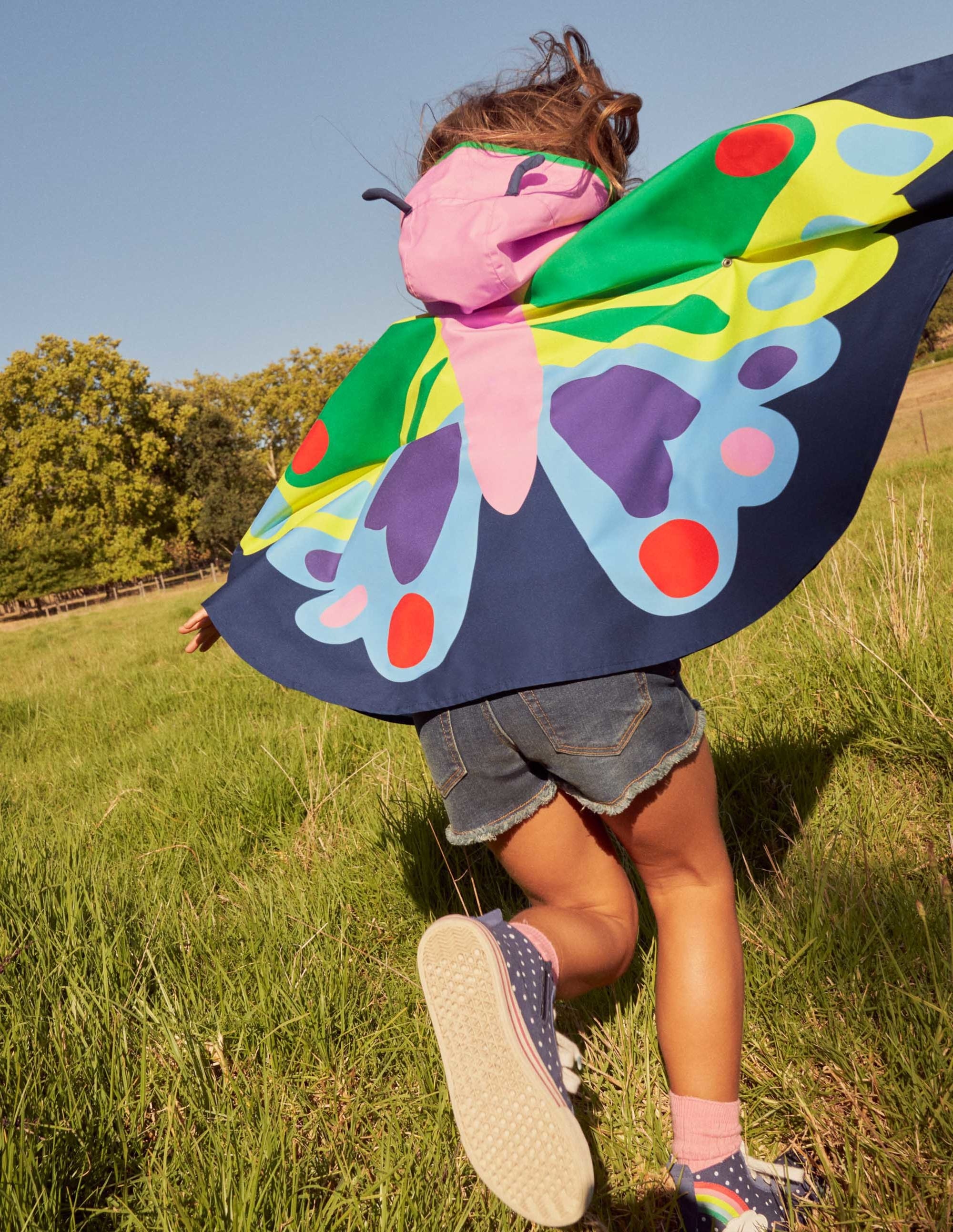 Butterfly Poncho-College Navy - Image 6