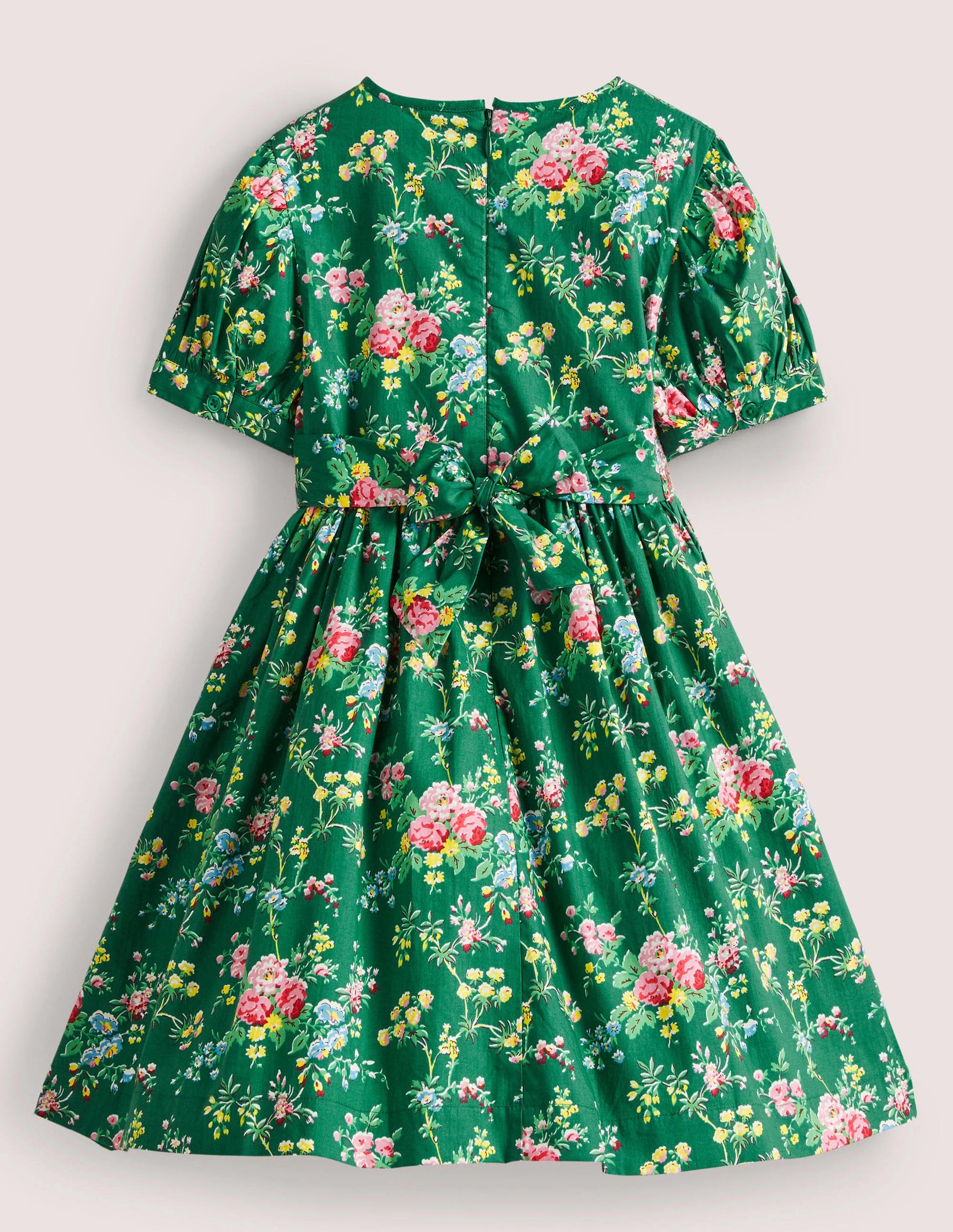 Smocked Dress-Shady Glade Green Floral-2