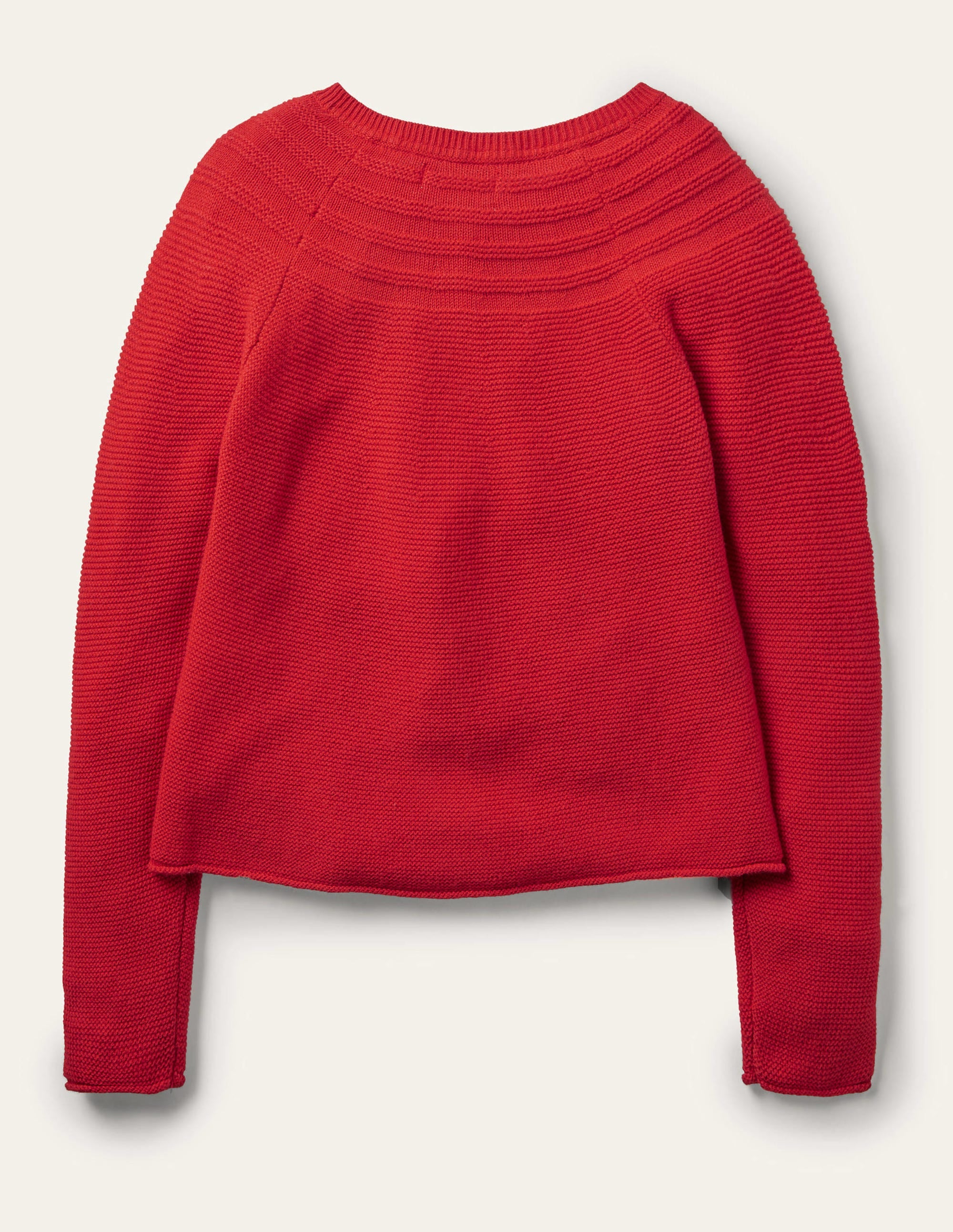 Red Cashmere Blend Cardigan-Rockabilly Red - Image 2