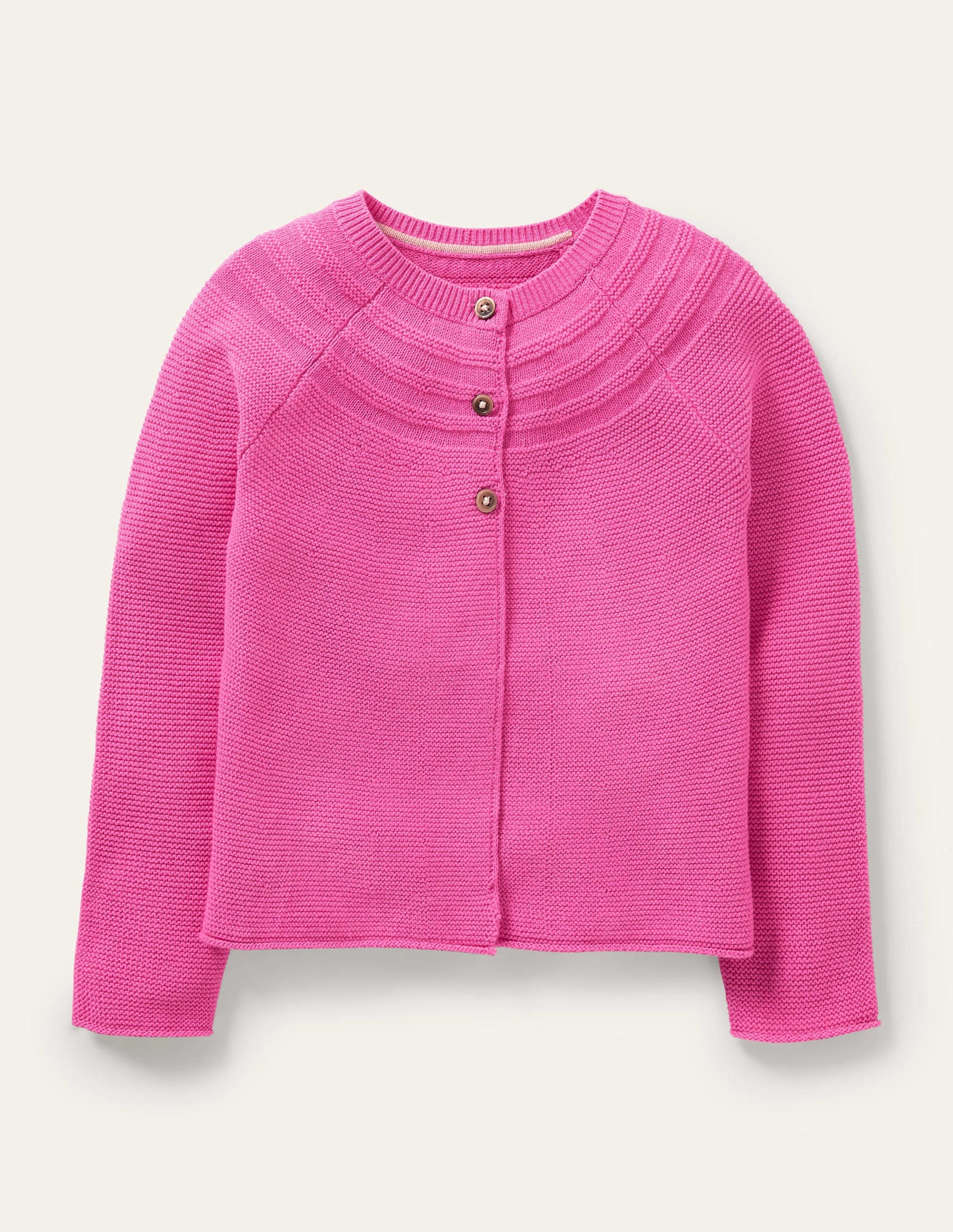 Cotton Cashmere Mix Cardigan-Tickled Pink-1