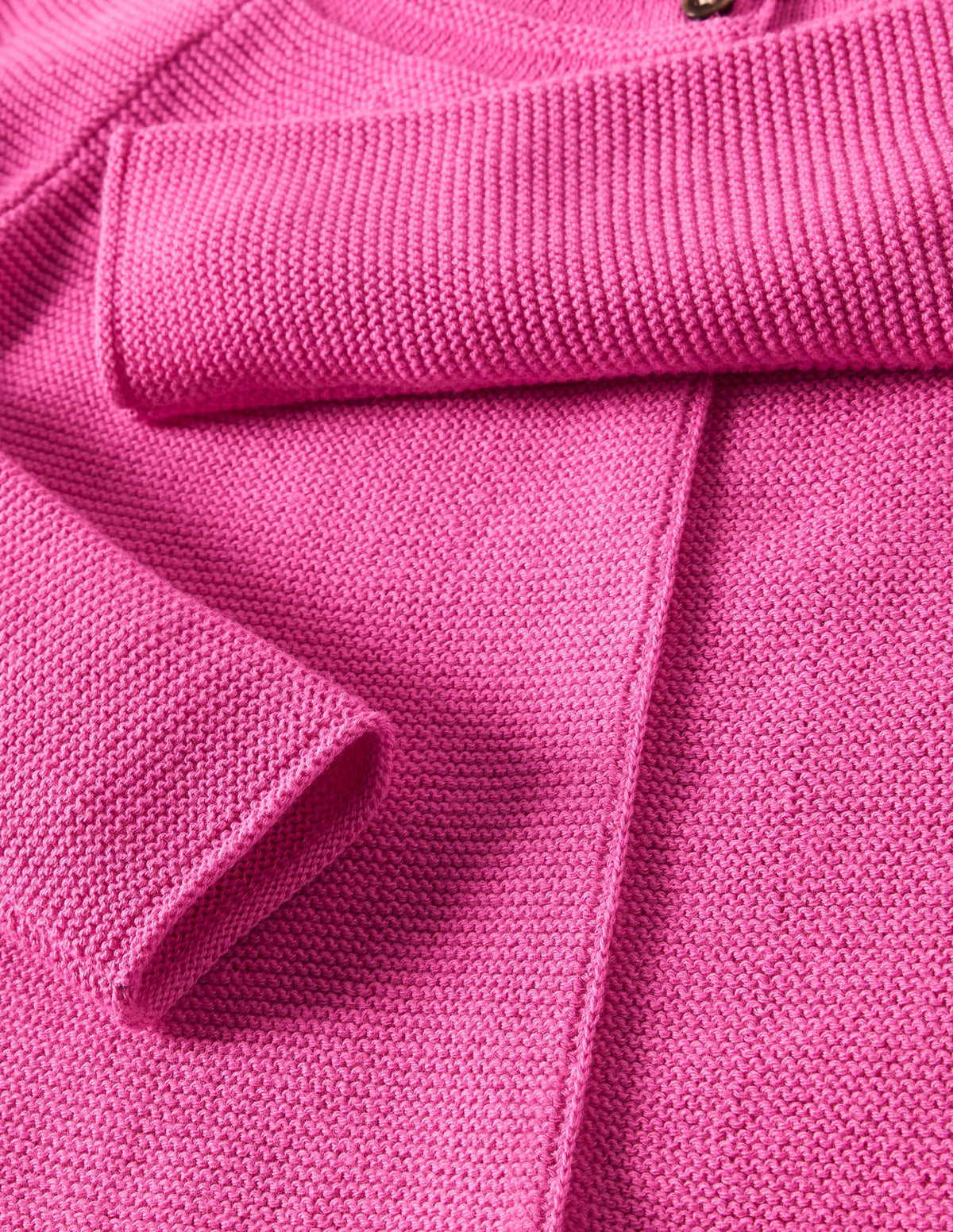 Cotton Cashmere Mix Cardigan-Tickled Pink - Image 3