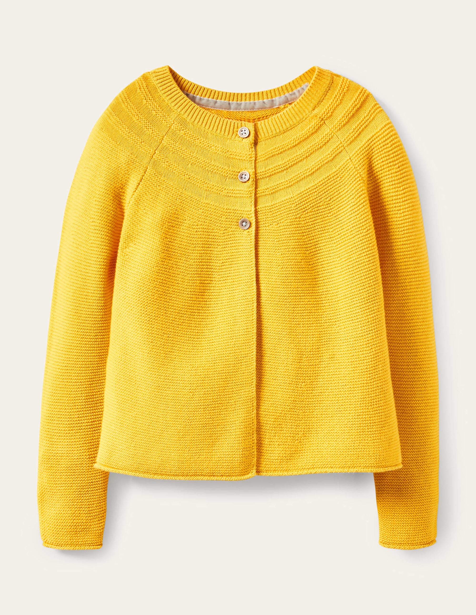 Cotton Cashmere Mix Cardigan-Sweetcorn Yellow - Image 1