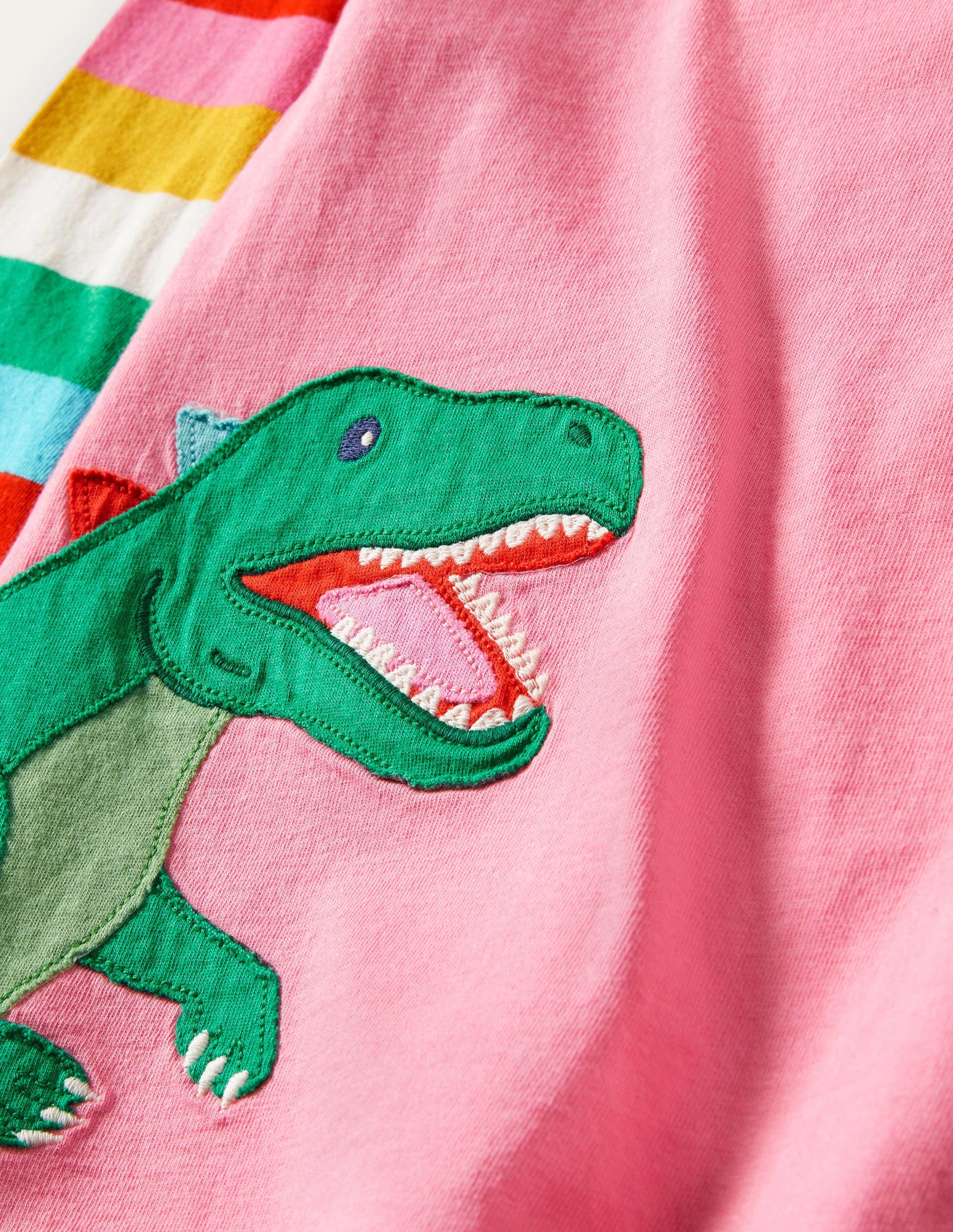 Fun Appliqué Tunic-Pink Lemonade Dinosaur-3
