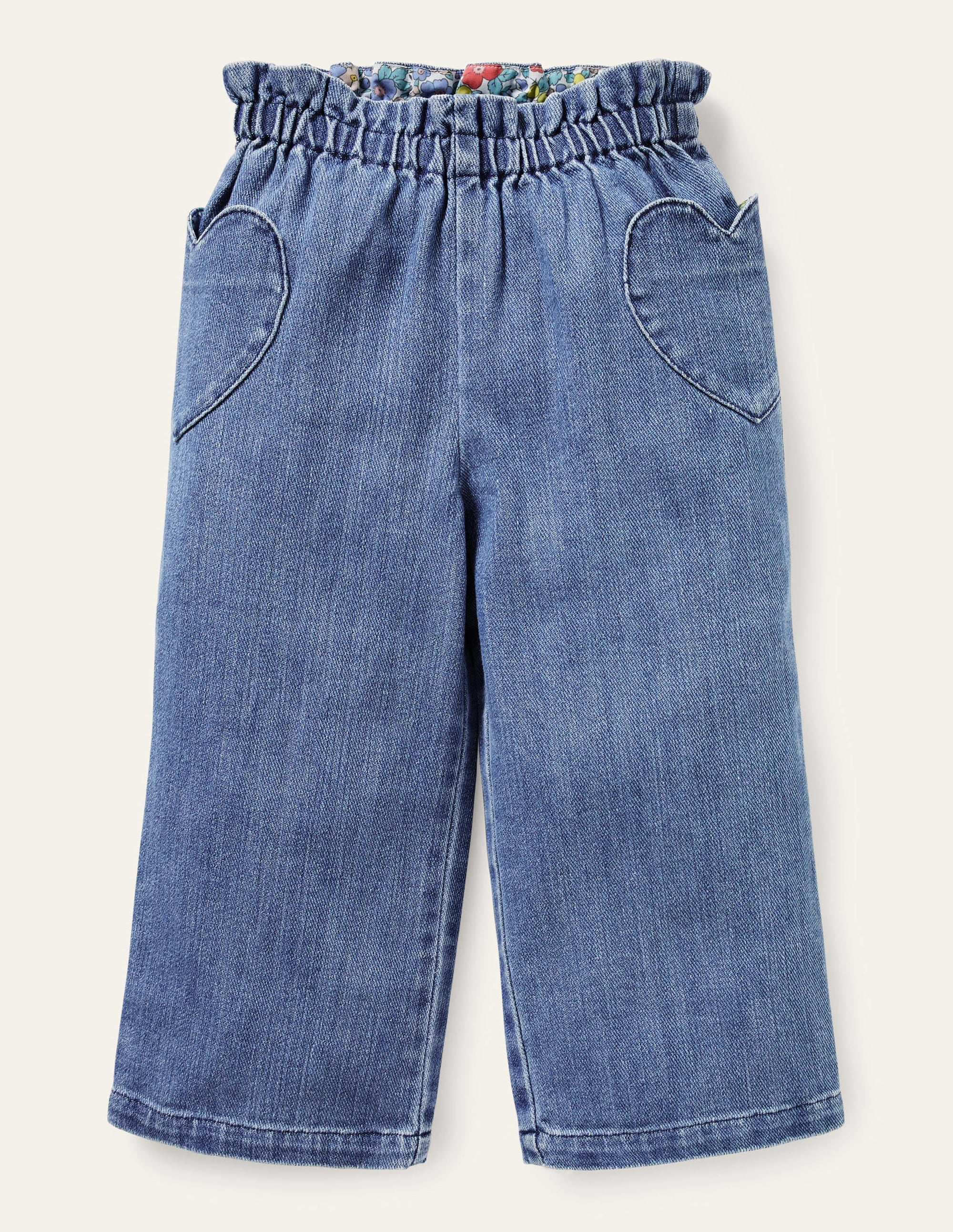 Wide Leg Pull On Pants-Mid Vintage Denim - Image 1