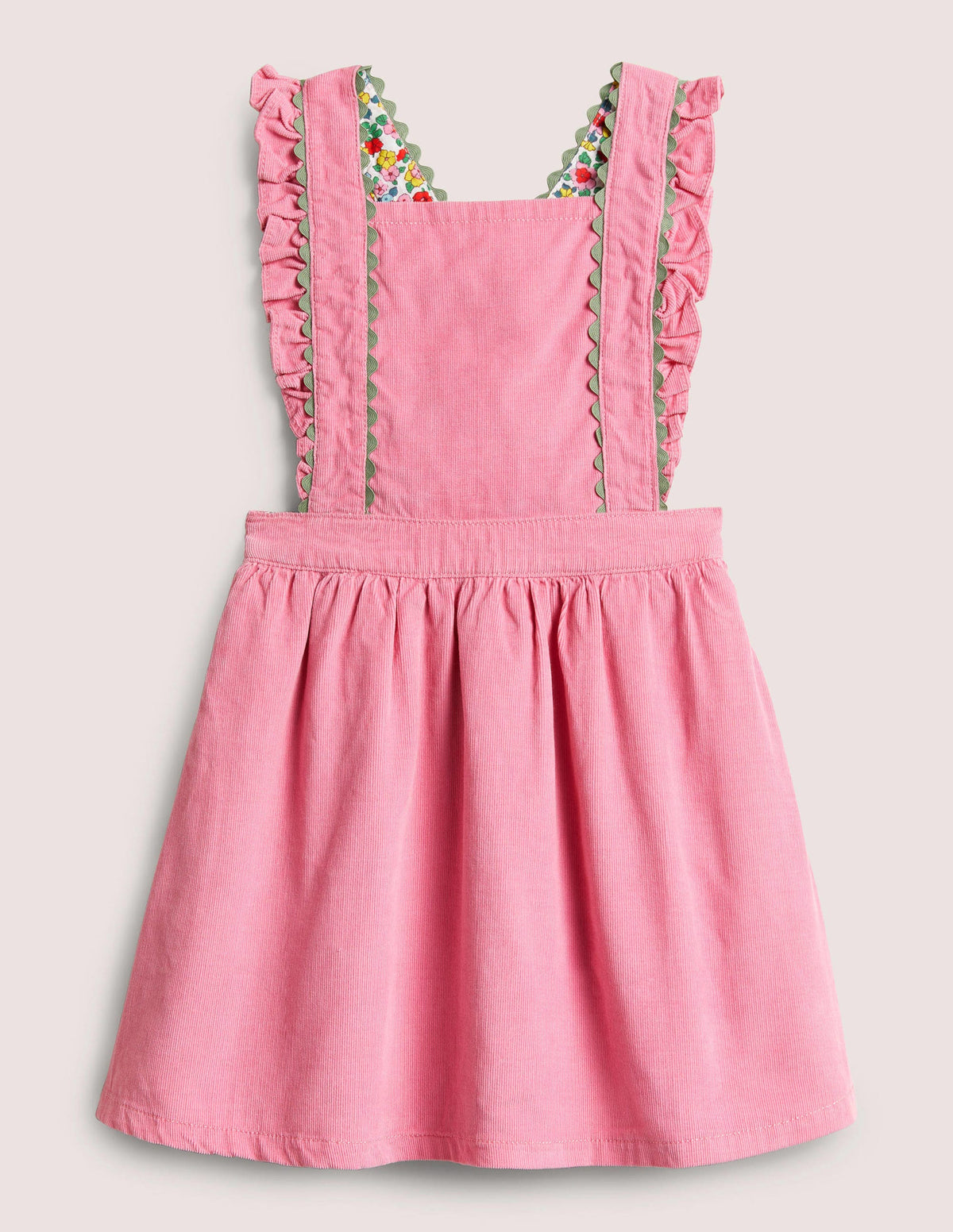 Woven Pinafore Dress-Formica Pink - Image 1