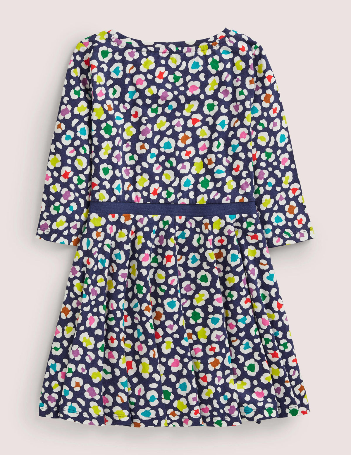 Twirly Skater Dress-Starboard Blue Leopard - Image 2