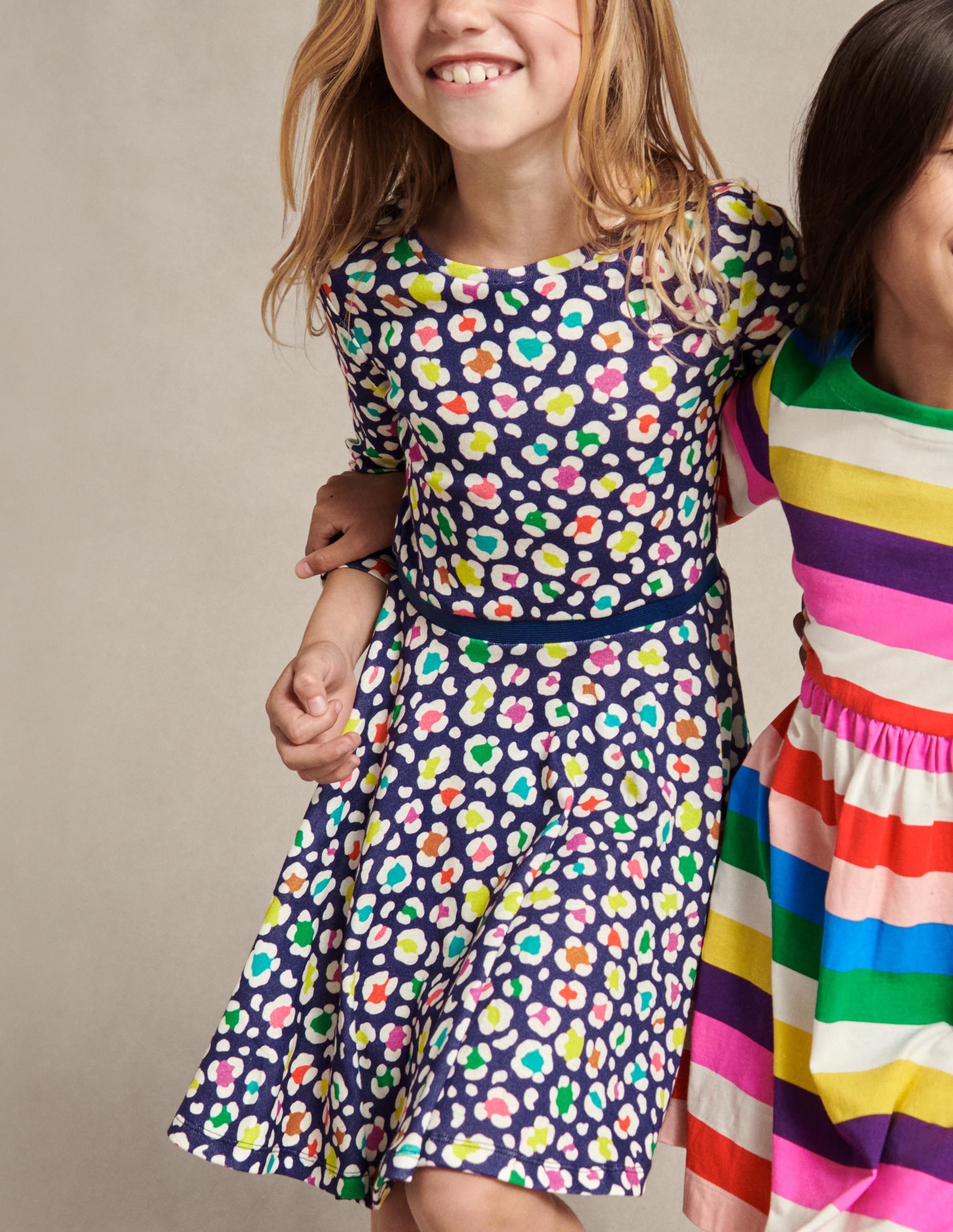 Twirly Skater Dress-Starboard Blue Leopard - Image 6