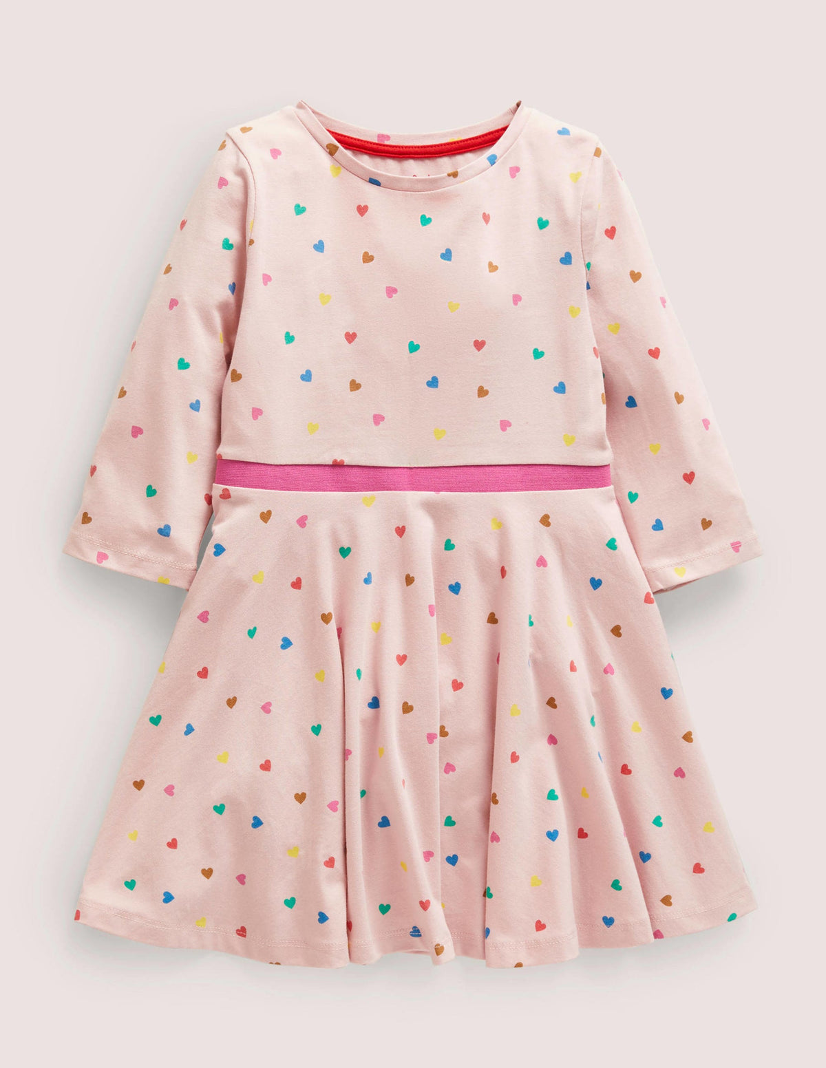 Twirly Skater Dress-Boto Pink Hearts-1