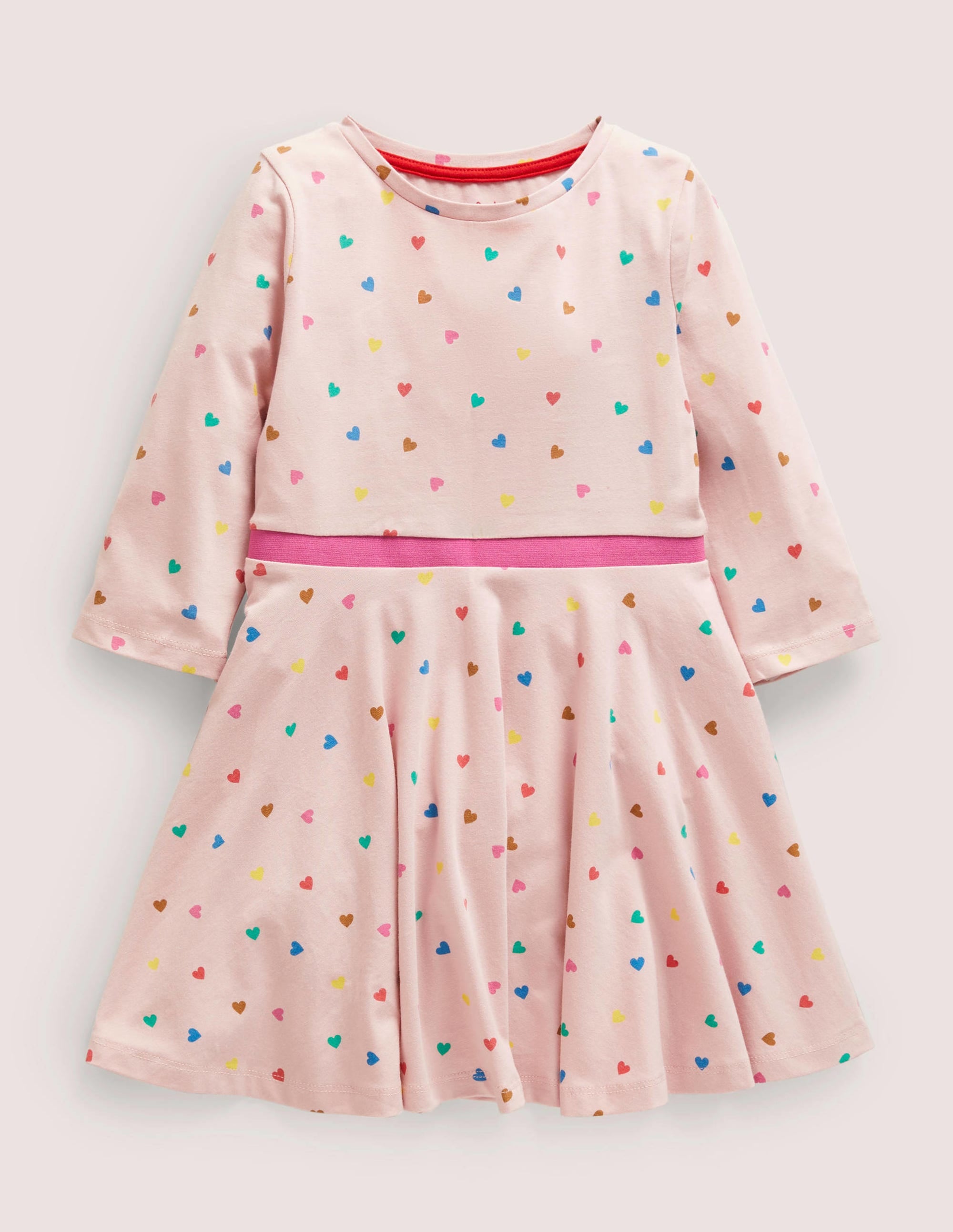 Twirly Skater Dress-Boto Pink Hearts - Image 1