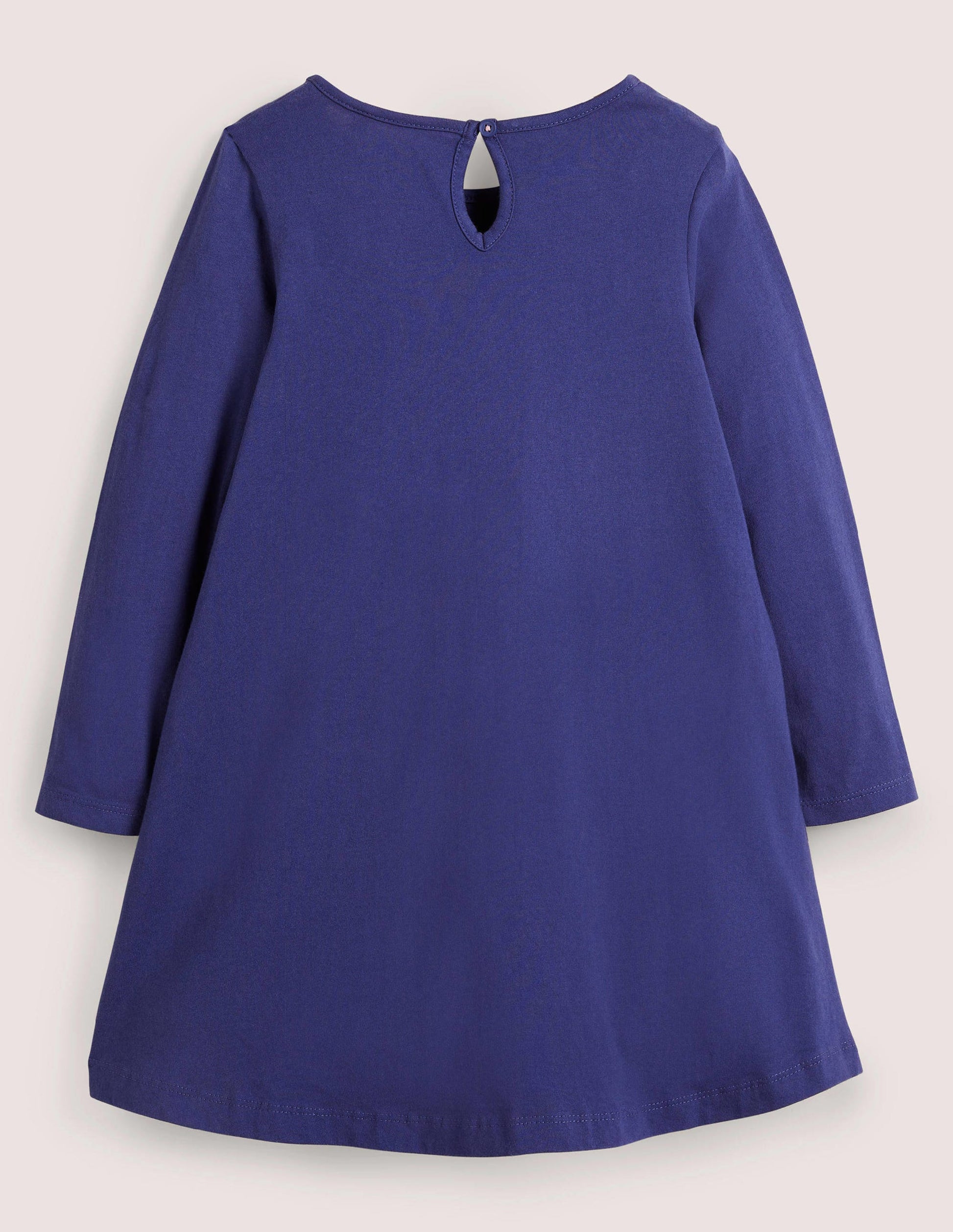 Space Big Appliqué Dress-Starboard Blue-2
