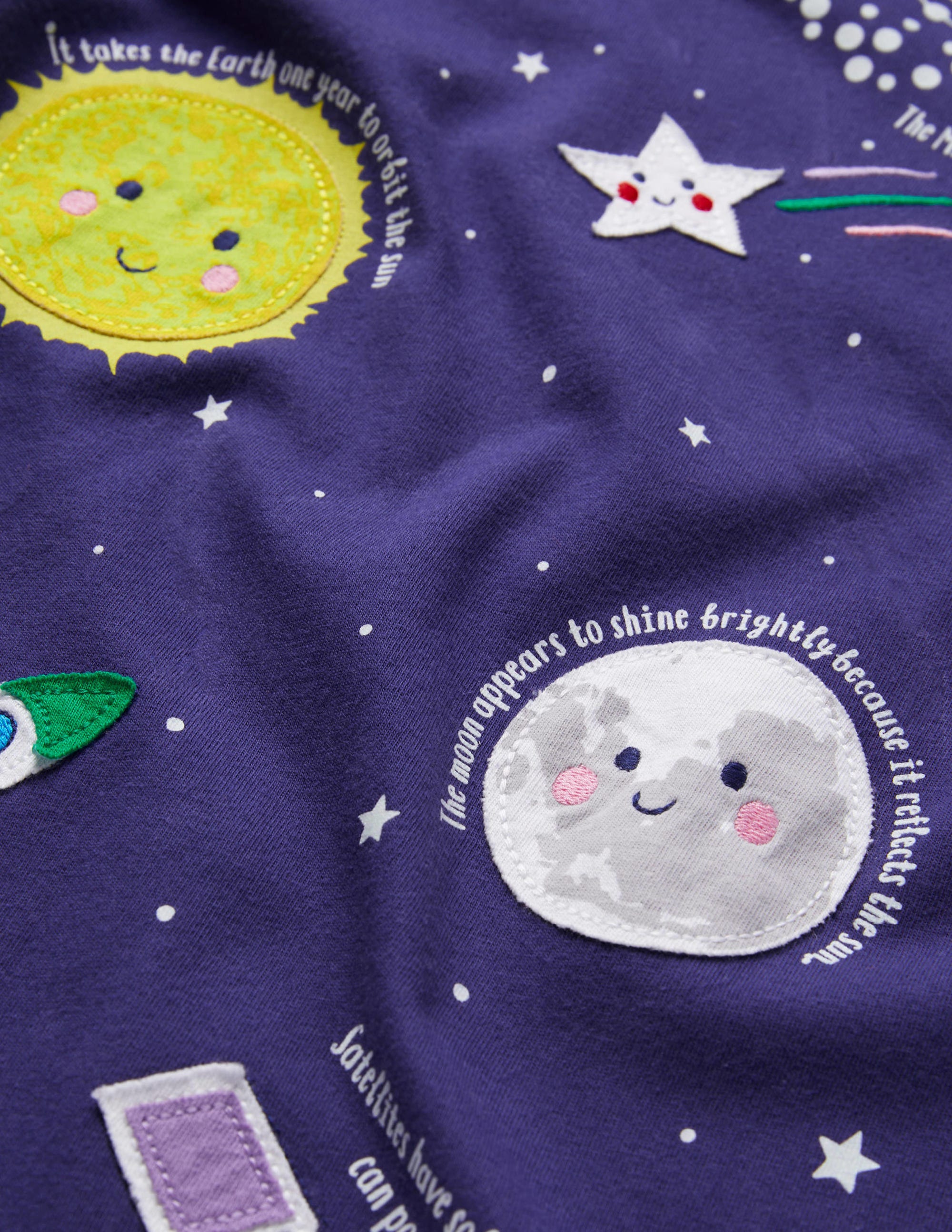 Space Big Appliqué Dress-Starboard Blue - Image 3