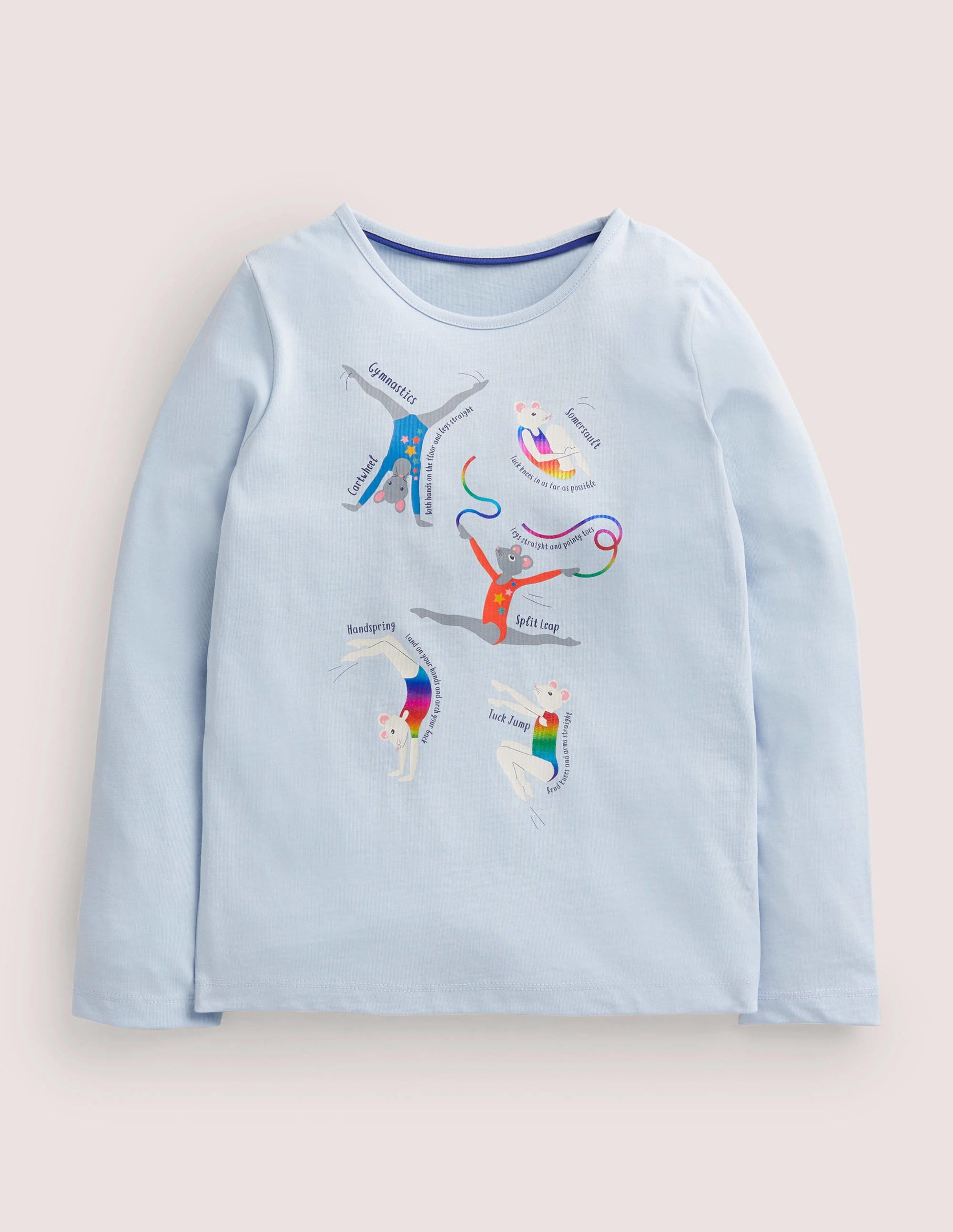 Fun Facts T-shirt-Provence Blue Gymnastic Mice - Image 1