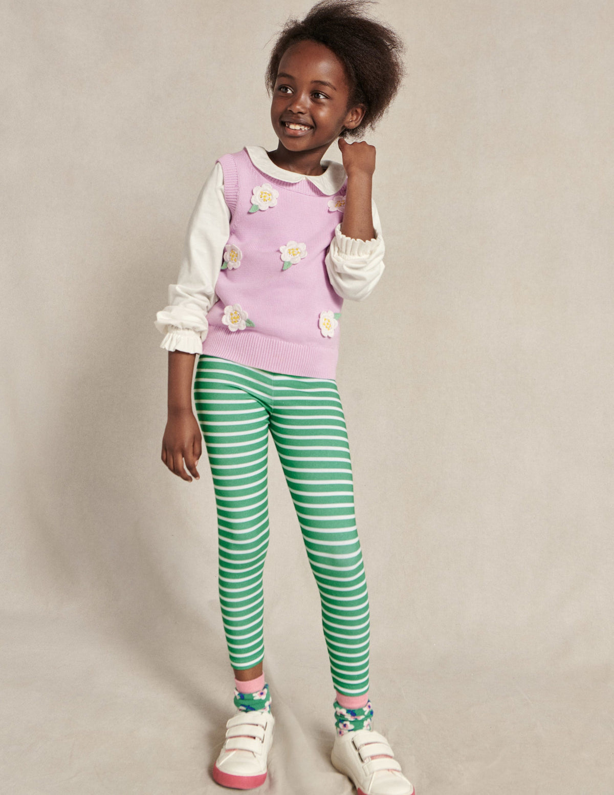 Collared Jersey Top-Ivory - Image 5