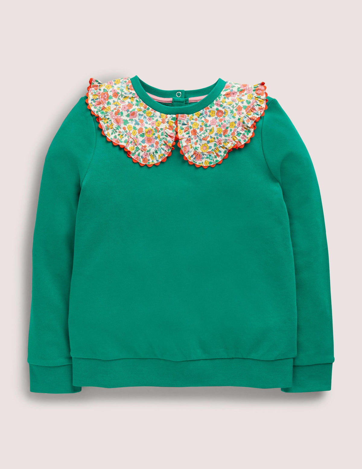 Collared Sweatshirt-Shady Glade Green - Image 1