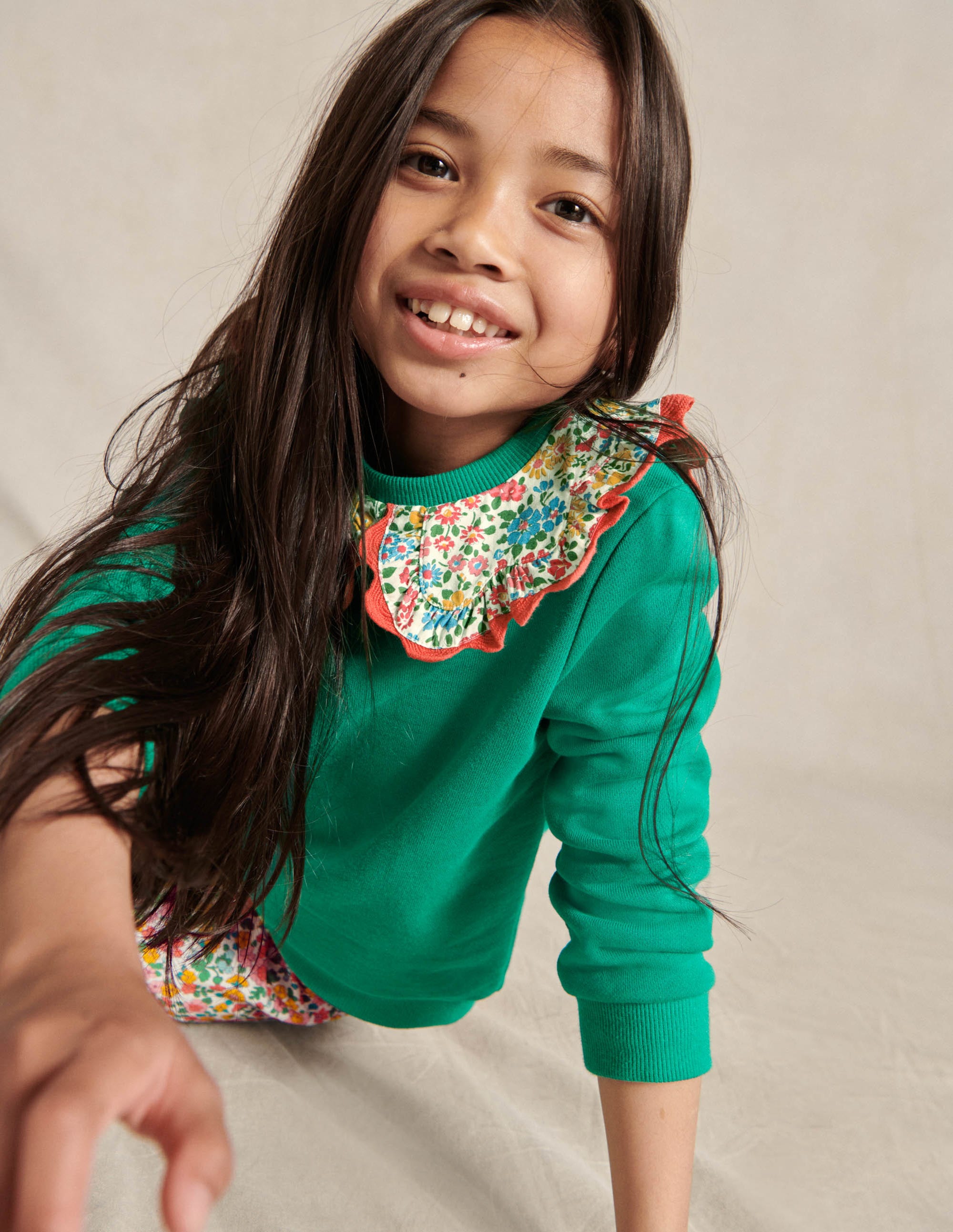 Collared Sweatshirt-Shady Glade Green - Image 5