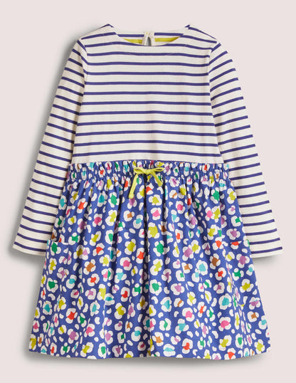 Hotchpotch Dress-Starboard Blue/ Multi Leopard-1