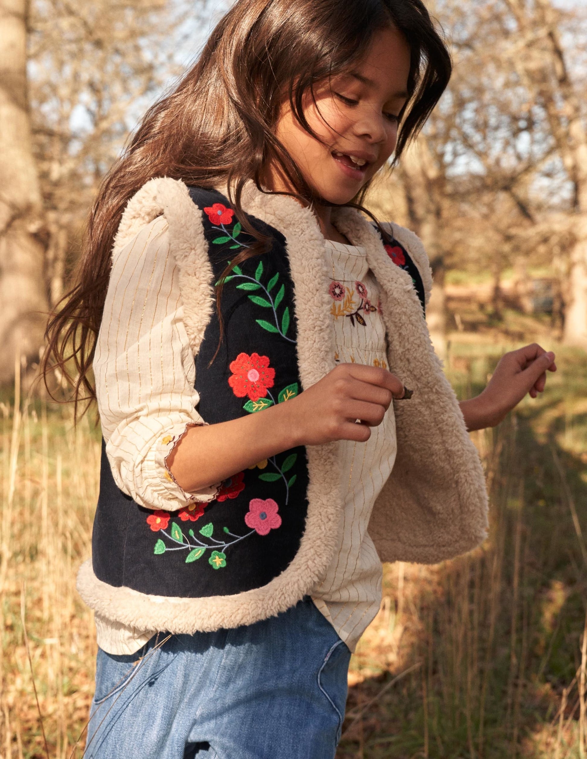Frill Embroidered Woven Top-Ivory Embroidered Floral-4