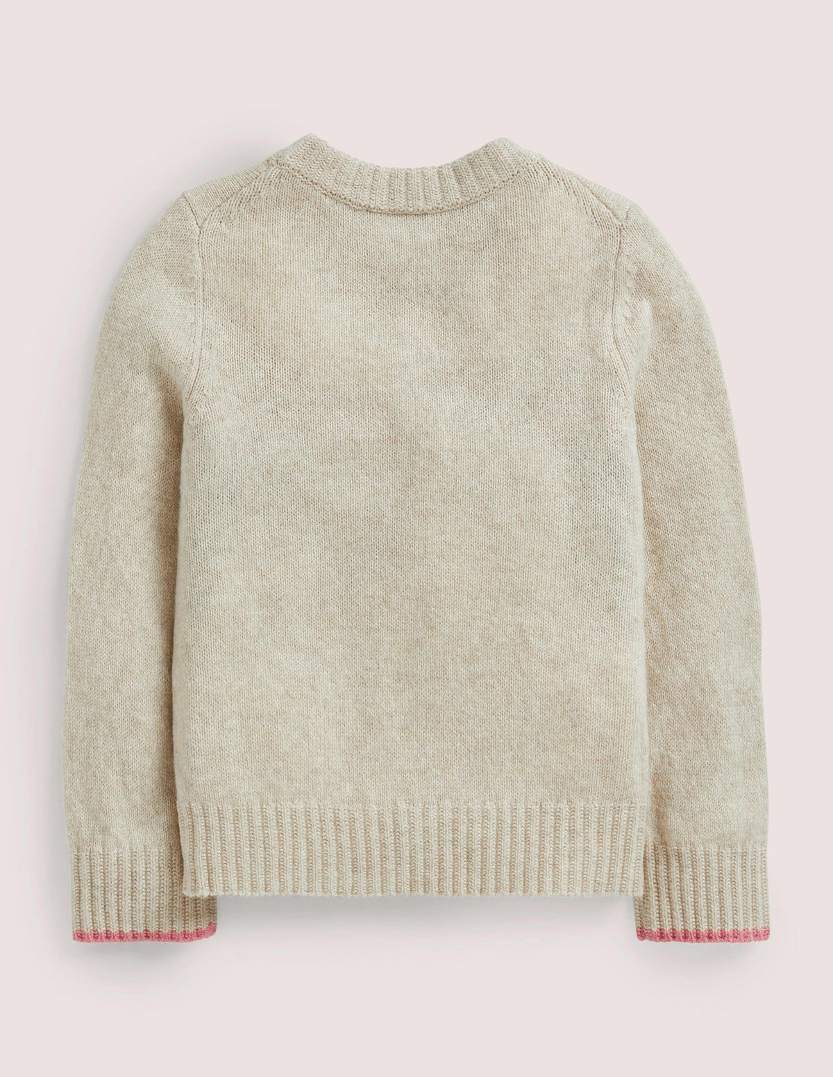 Farm House Sweater-Oatmeal Marl House Scene - Image 2