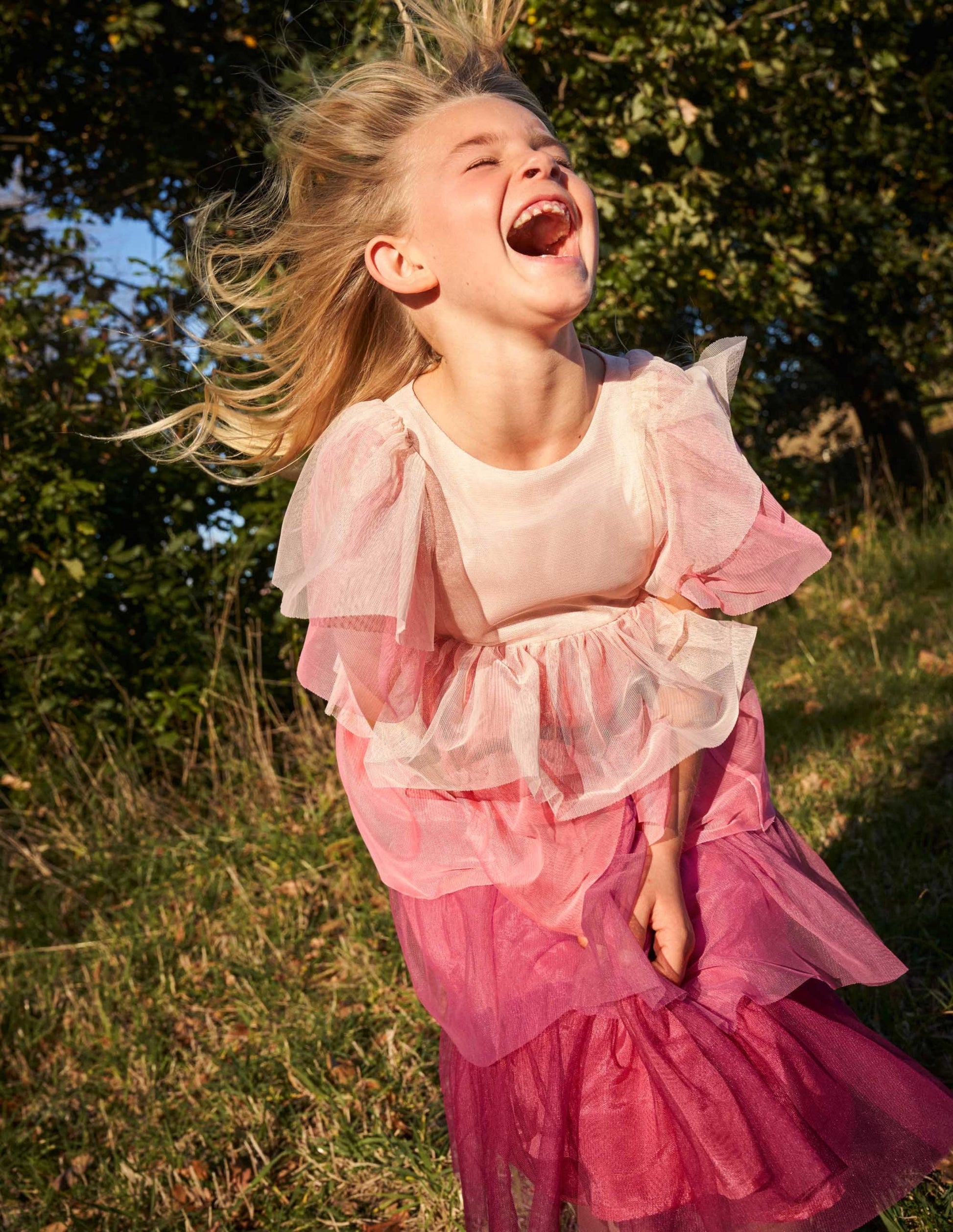 Tiered Tulle Party Dress-Provence Dusty Pink-6