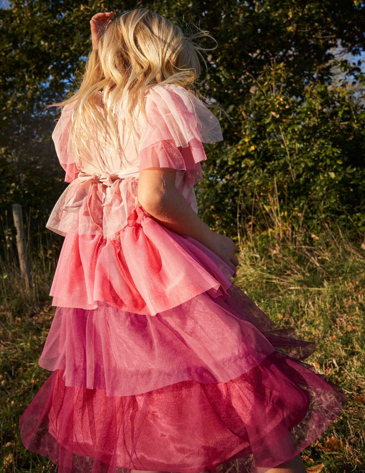 Tiered Tulle Party Dress-Provence Dusty Pink-8