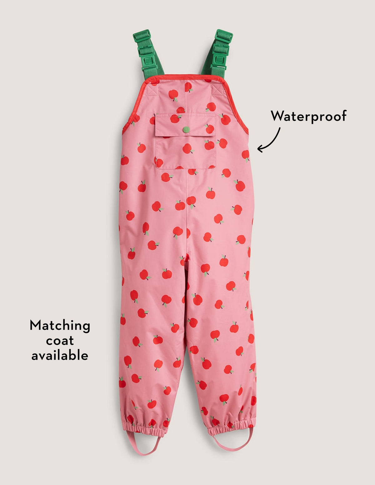 Waterproof Rain Pants-Formica Pink Apples-5