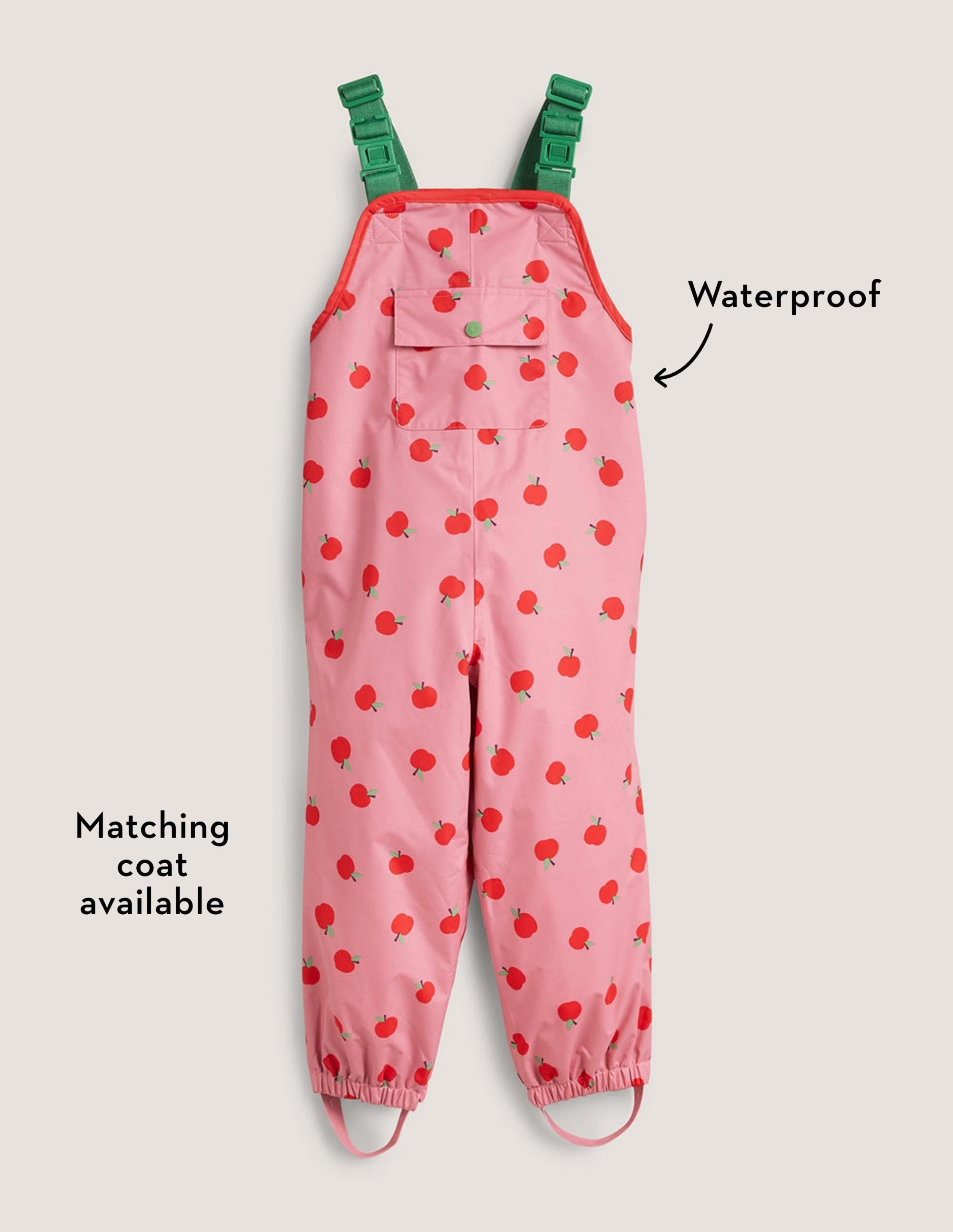 Waterproof Rain Pants-Formica Pink Apples - Image 5