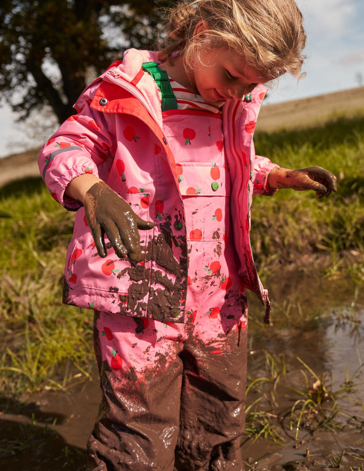 Waterproof Rain Pants-Formica Pink Apples - Image 6