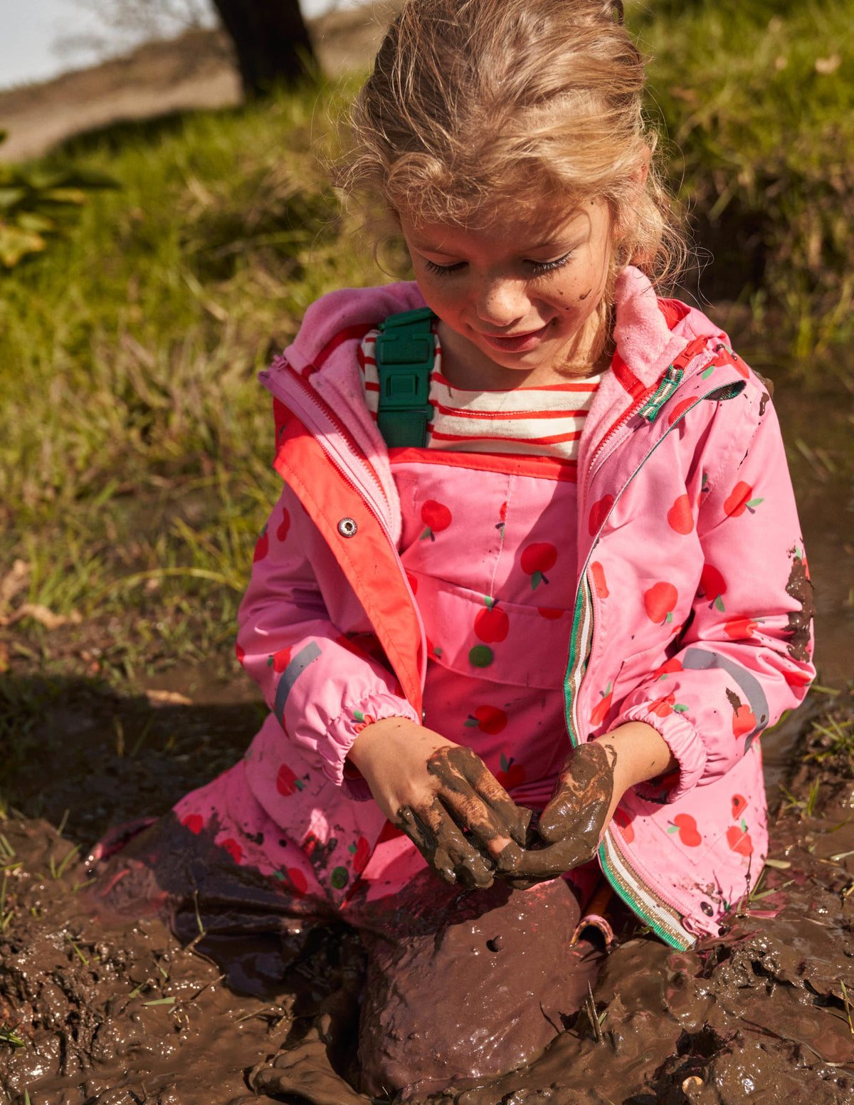 Waterproof Rain Pants-Formica Pink Apples - Image 9