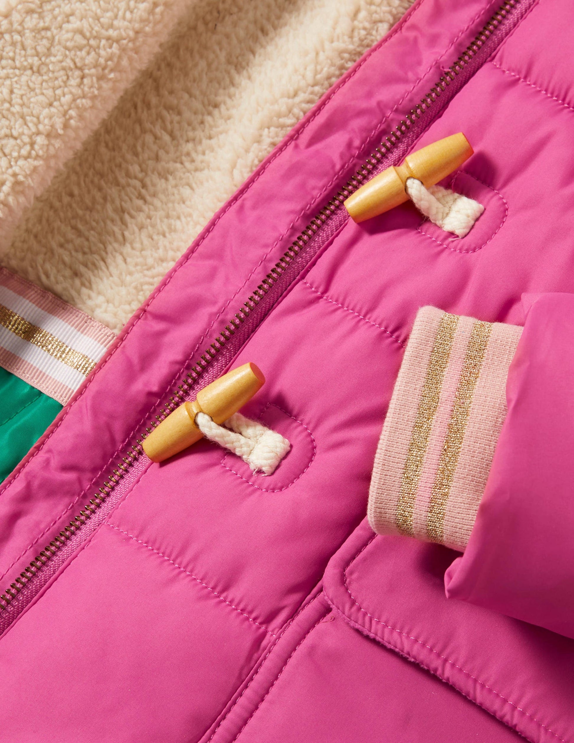Pink Hooded Puffer Jacket-Sweet Pink-3