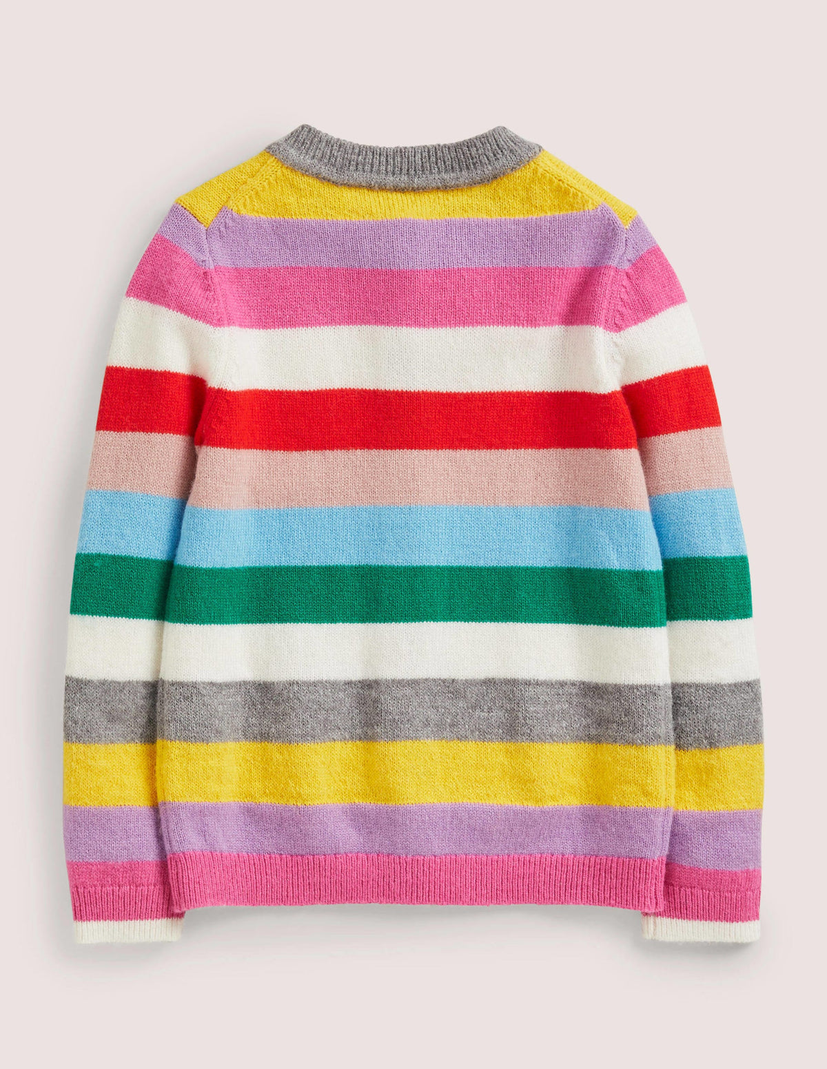Rainbow Stripe Cardigan-Multi Rainbow Stripe-2